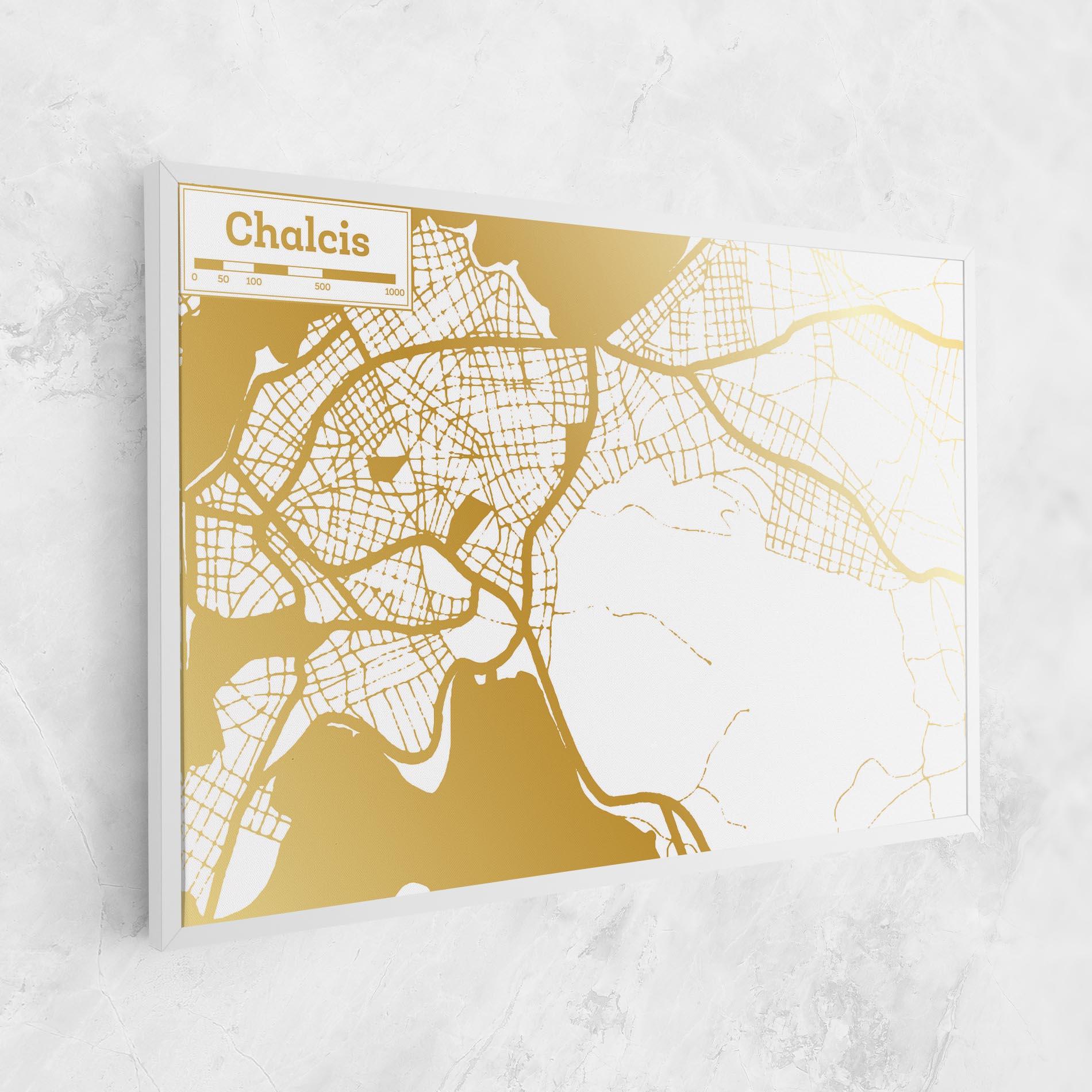Картина на платно Chalcis Gold Map mockup 1