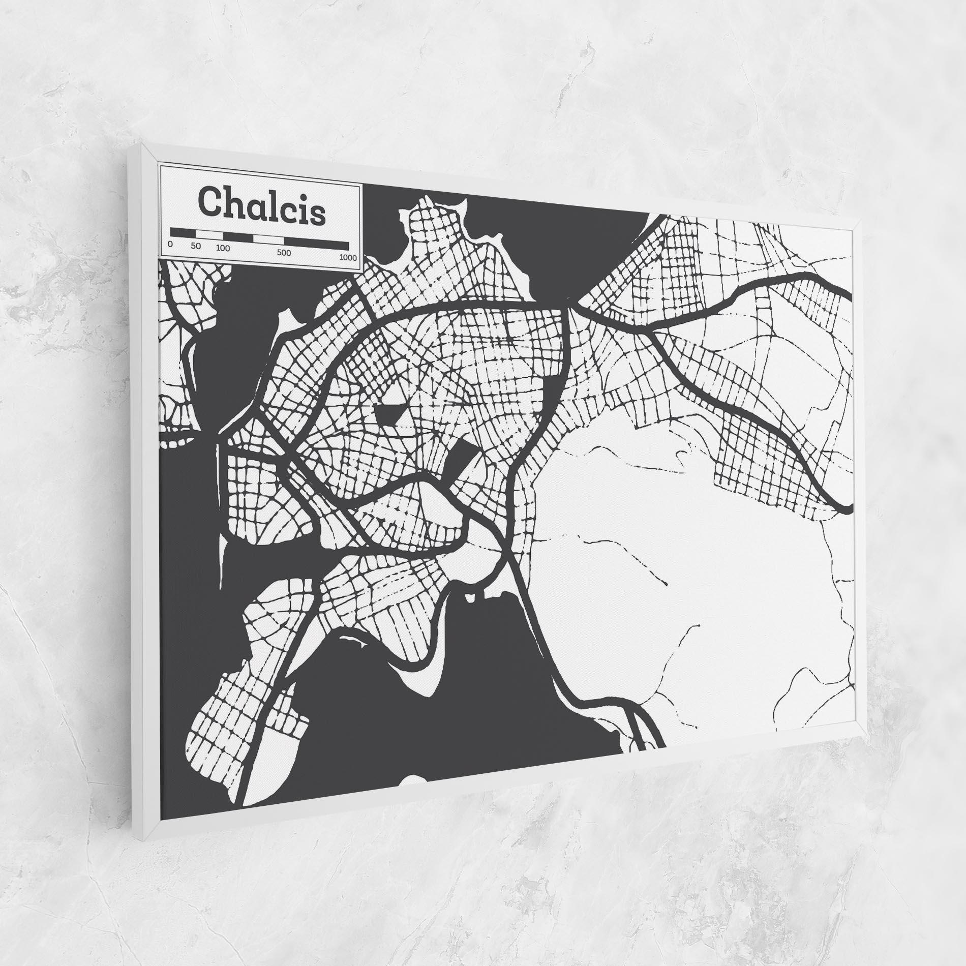 Картина на платно Chalcis Map mockup 1