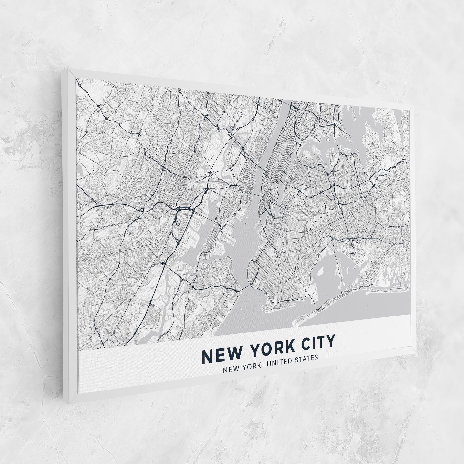 Картина на платно New York Map mockup 1