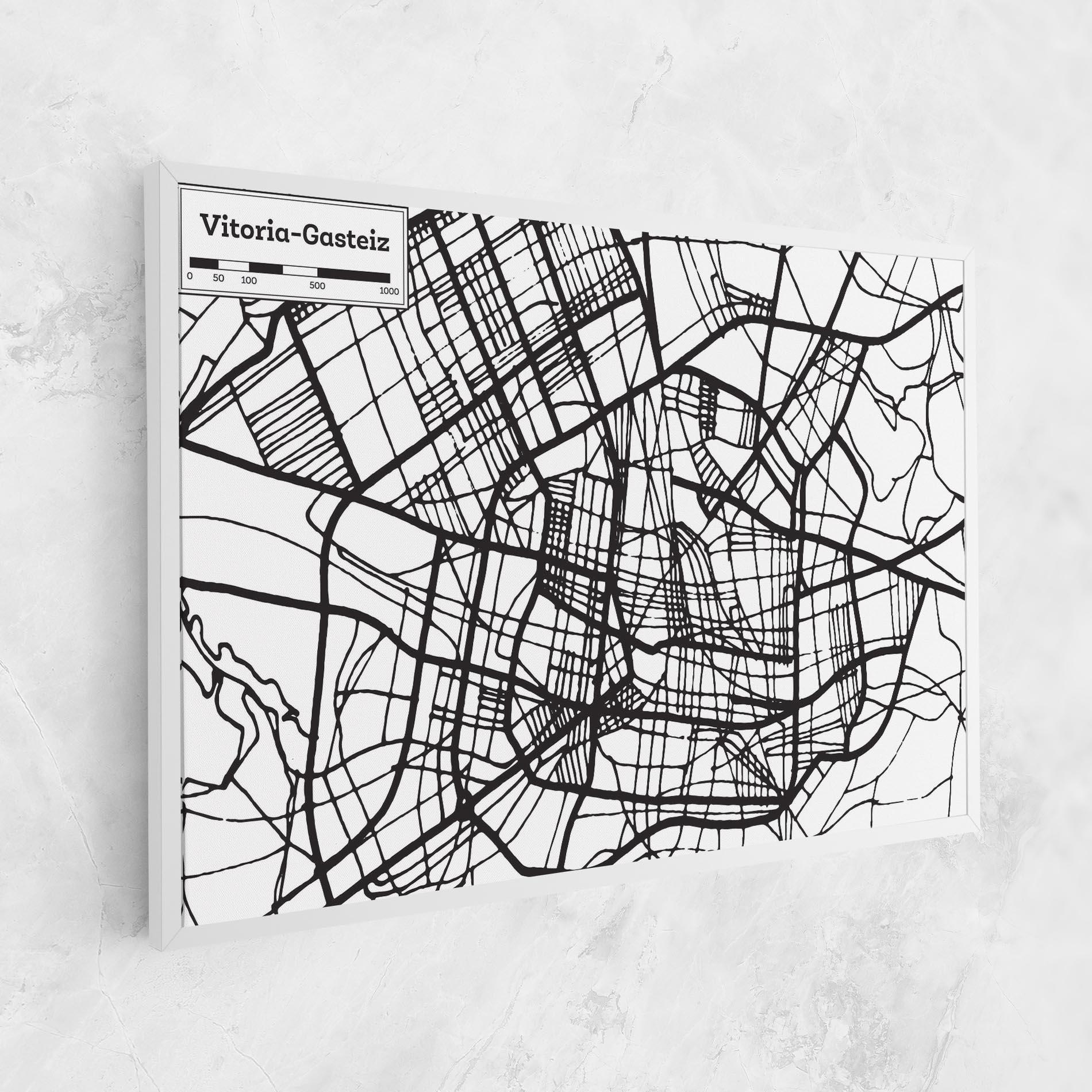 Картина на платно Vitoria Gasteiz Map mockup 1
