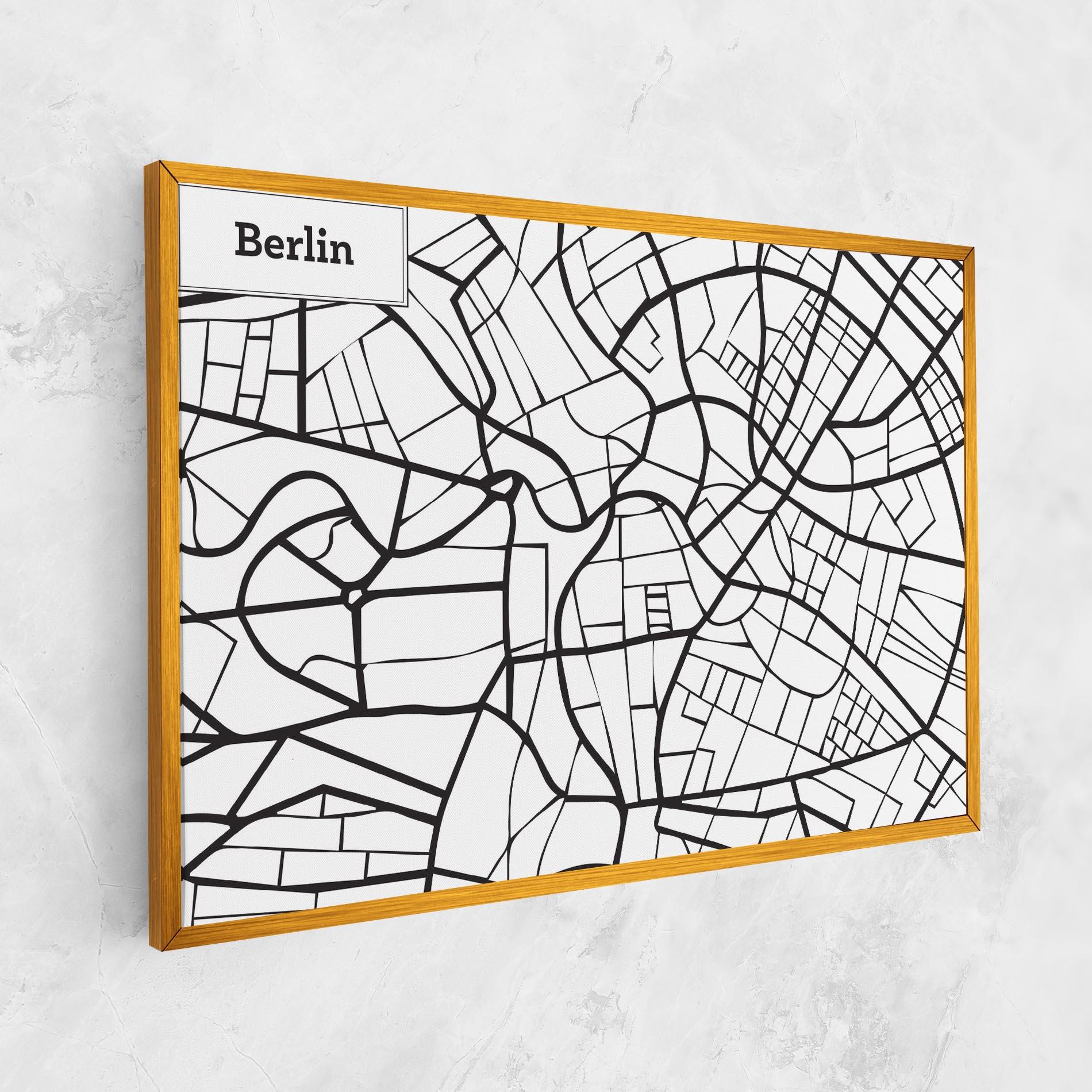 Картина на платно Berlin Map mockup 1