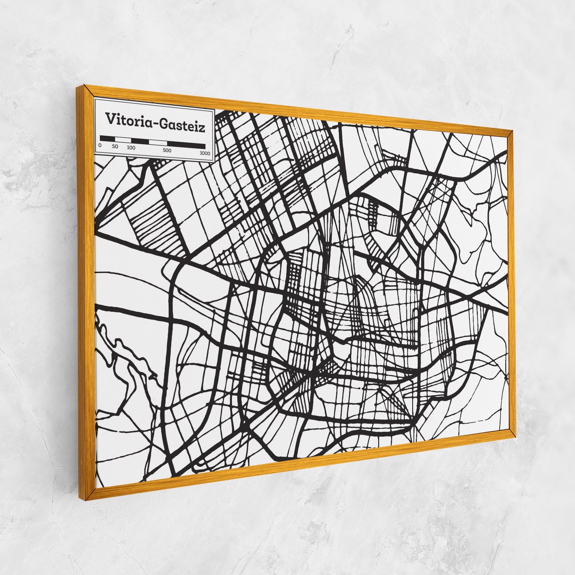 Картина на платно Vitoria Gasteiz Map mockup 1