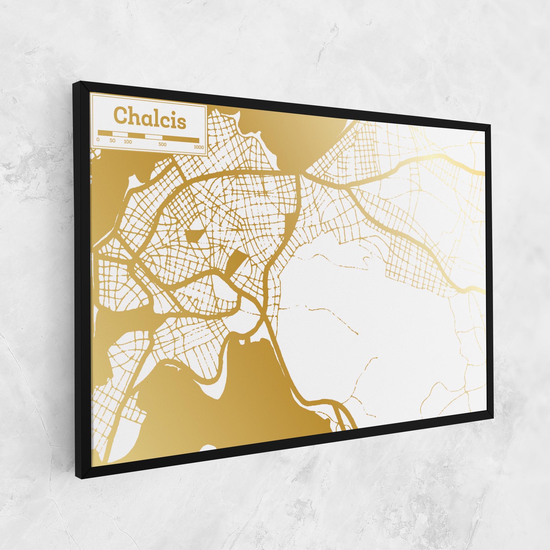 Картина на платно Chalcis Gold Map mockup 1