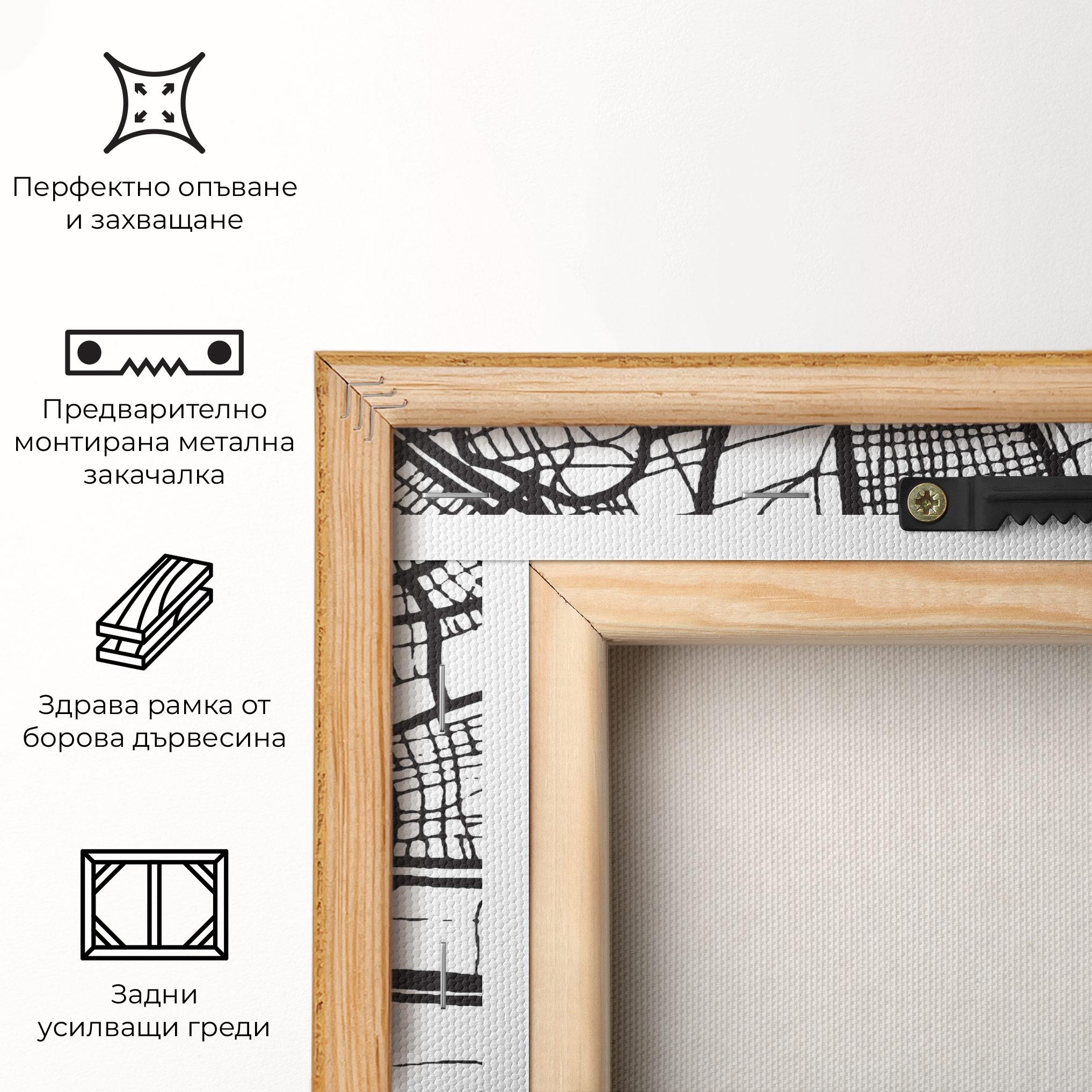 Картина на платно Caen Map mockup 5