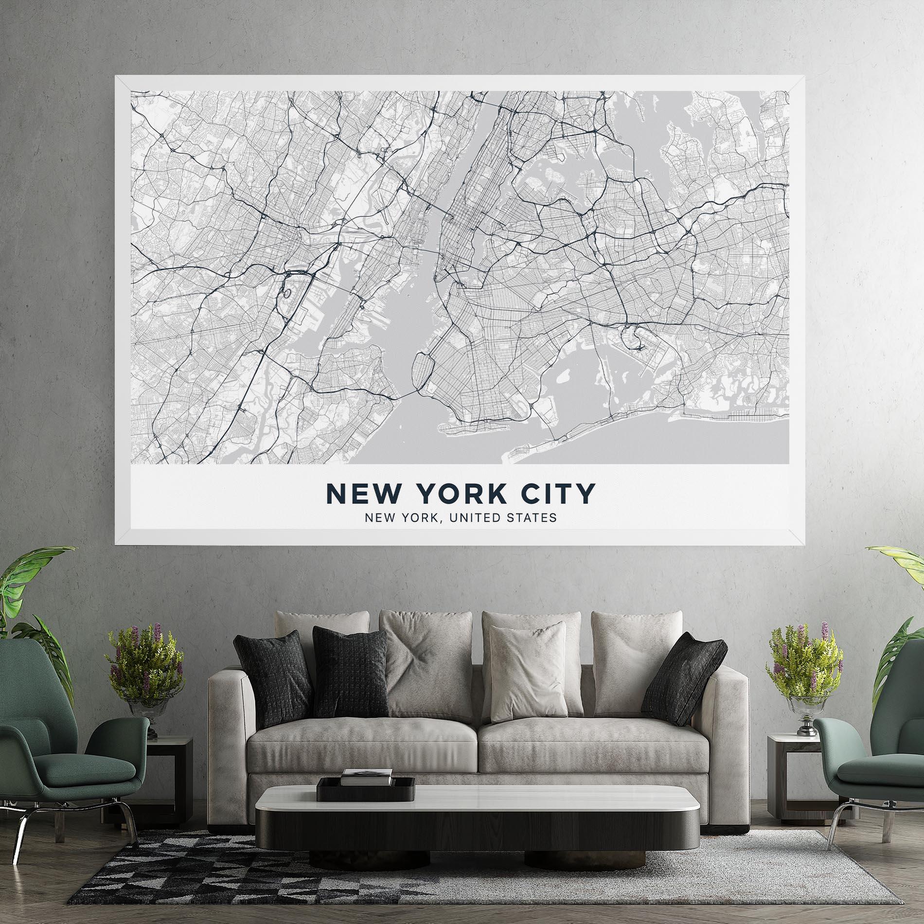 Картина на платно New York Map mockup 7