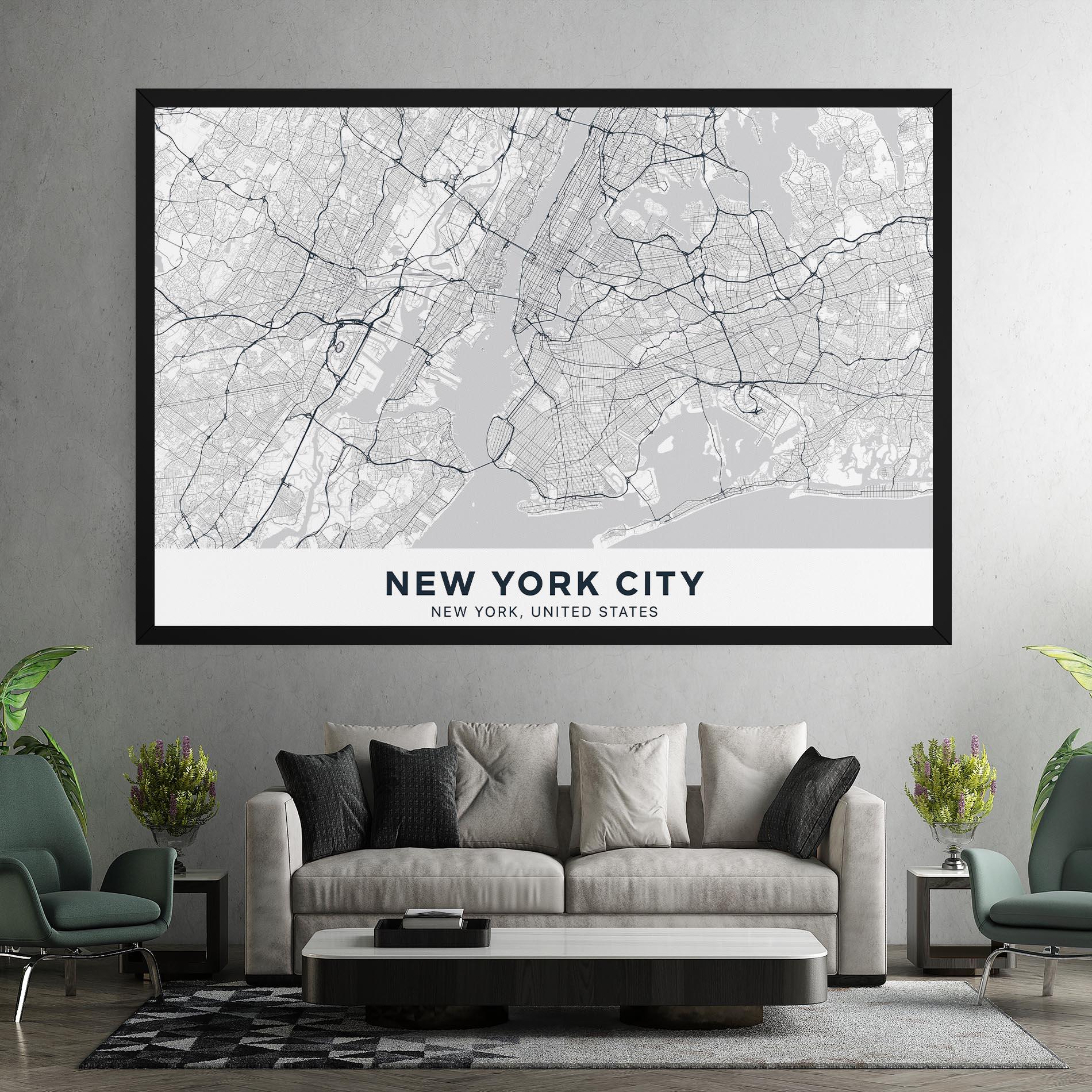 Картина на платно New York Map mockup 7