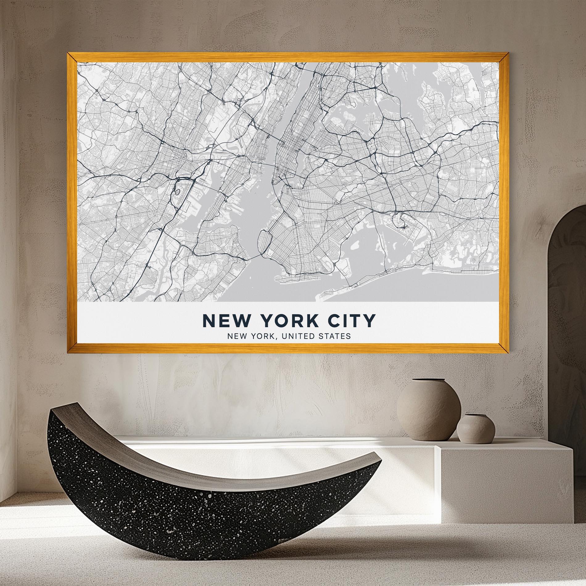 Картина на платно New York Map mockup 8