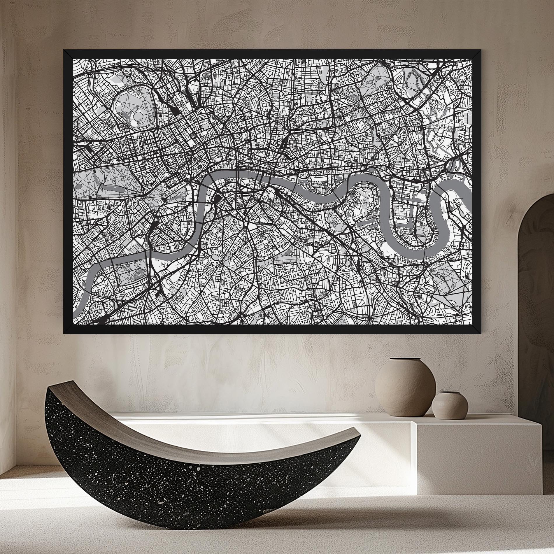 Картина на платно City Map mockup 8