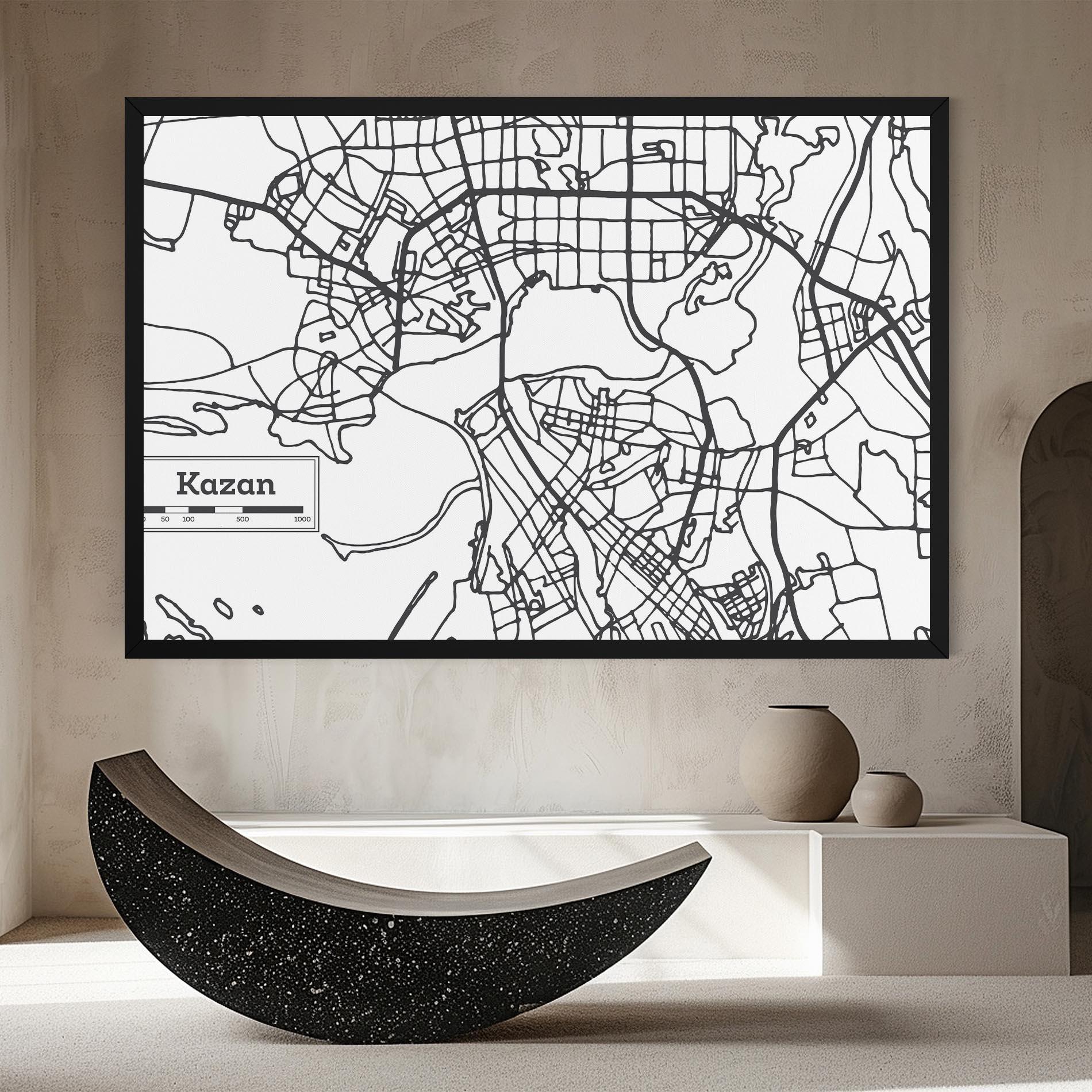 Картина на платно Kazan Map mockup 8