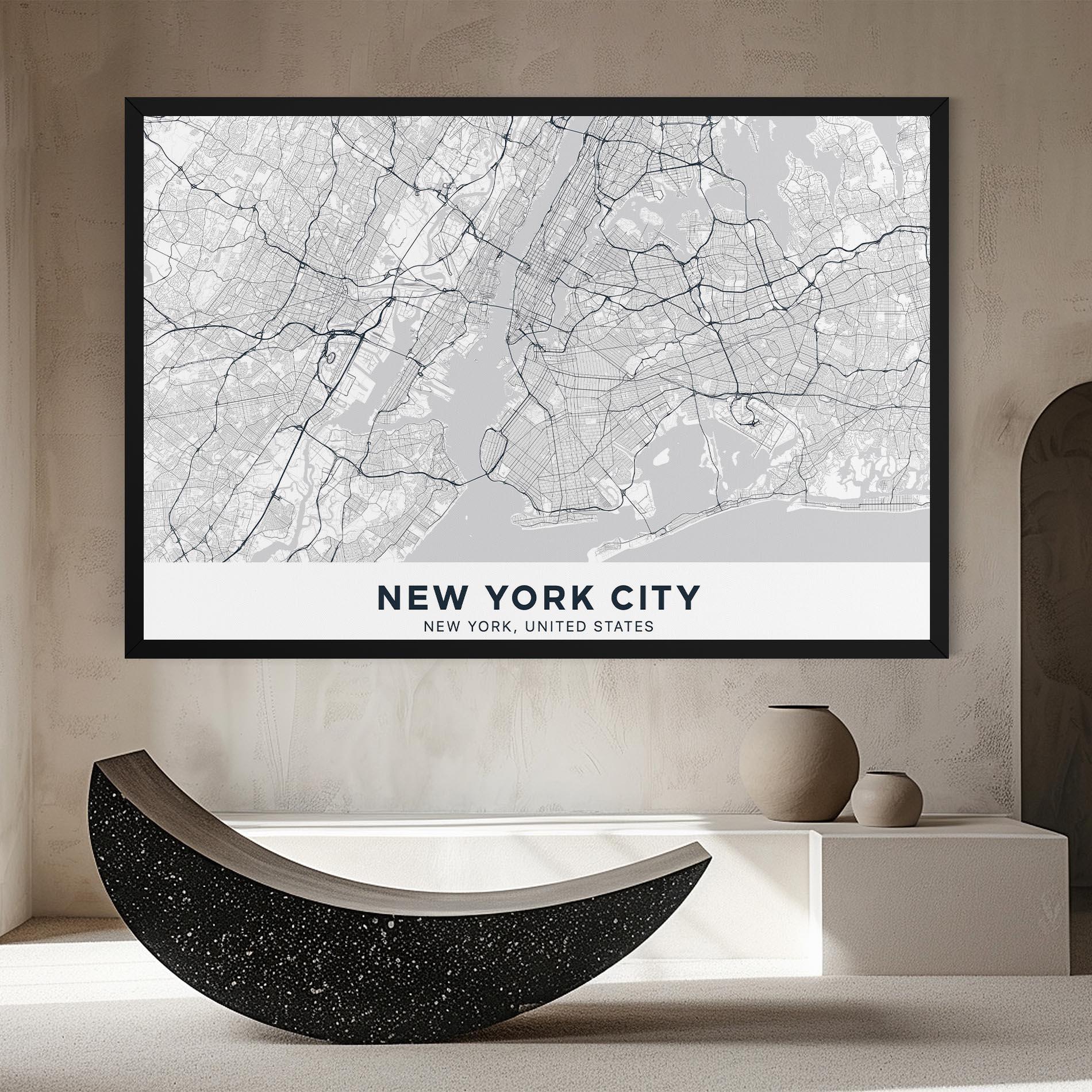 Картина на платно New York Map mockup 8
