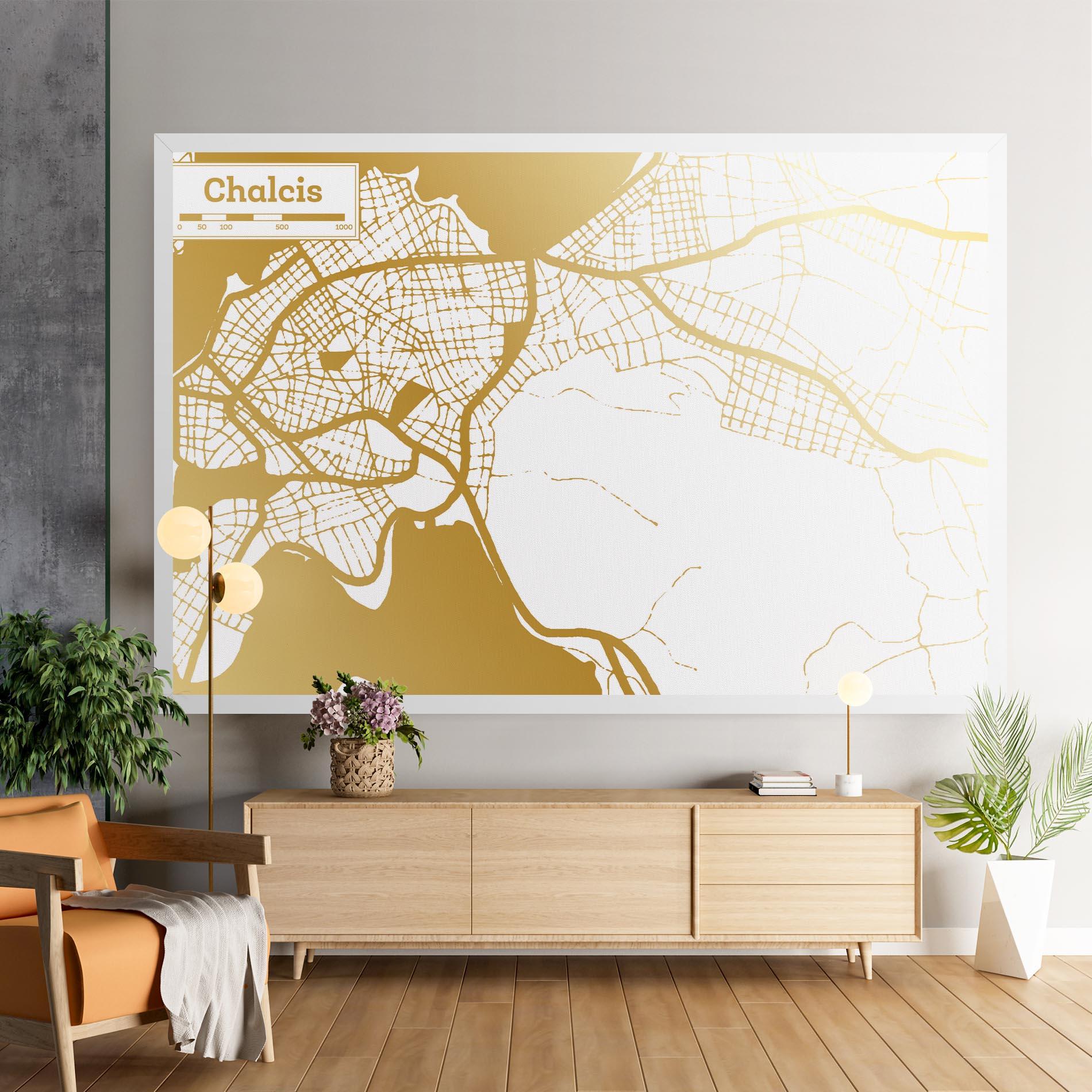 Картина на платно Chalcis Gold Map mockup 9