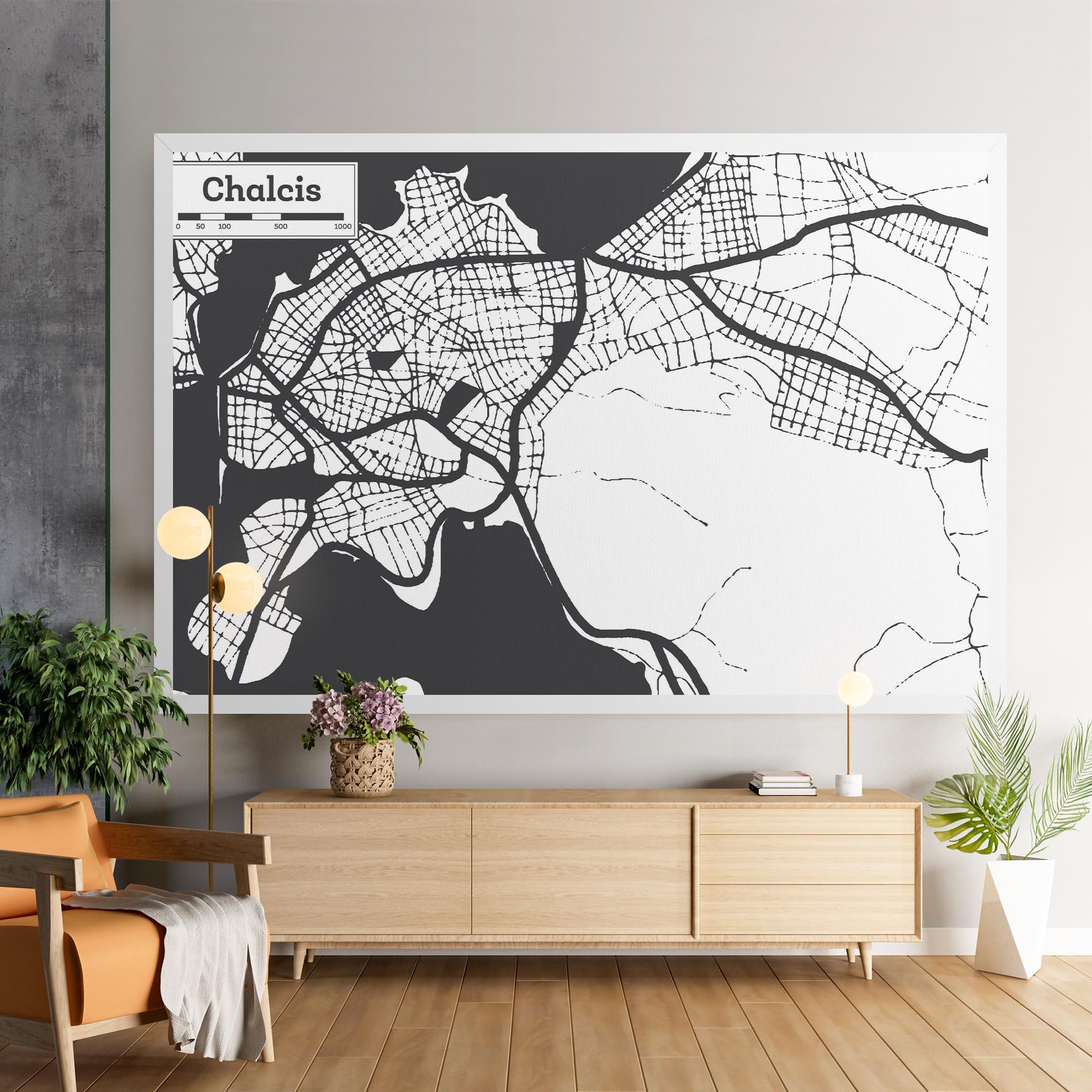 Картина на платно Chalcis Map mockup 9