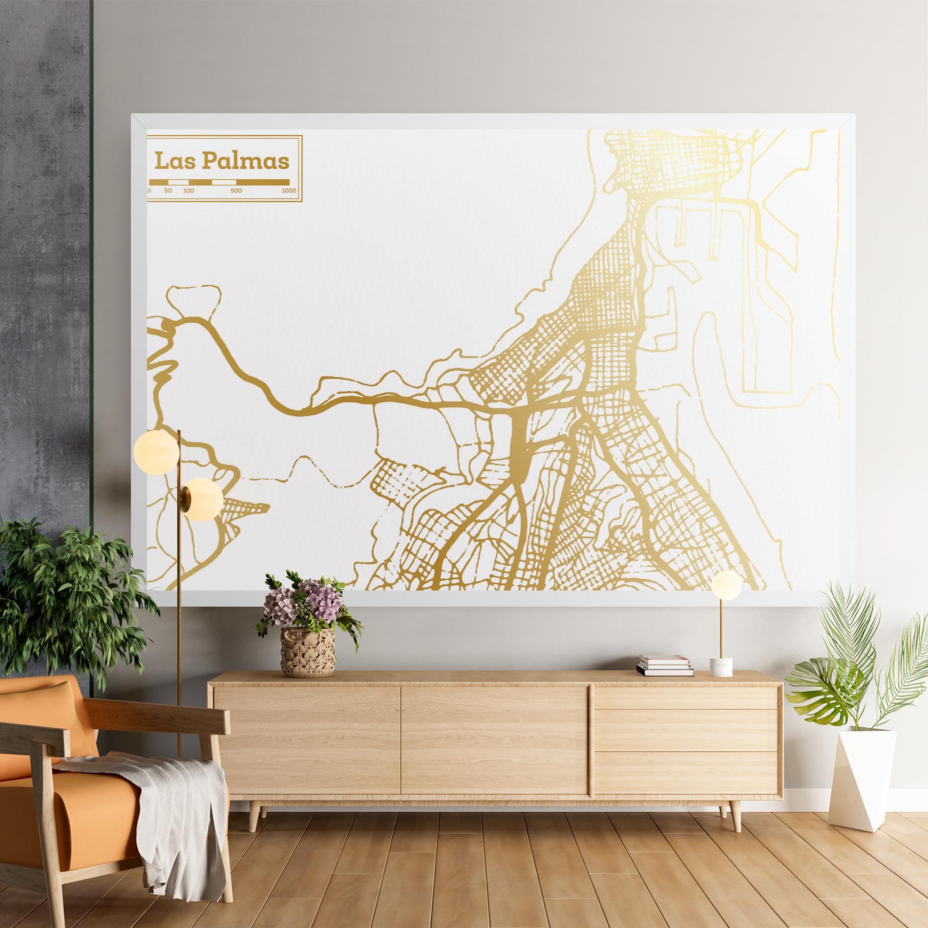 Las Palmas Gold Map mockup 9