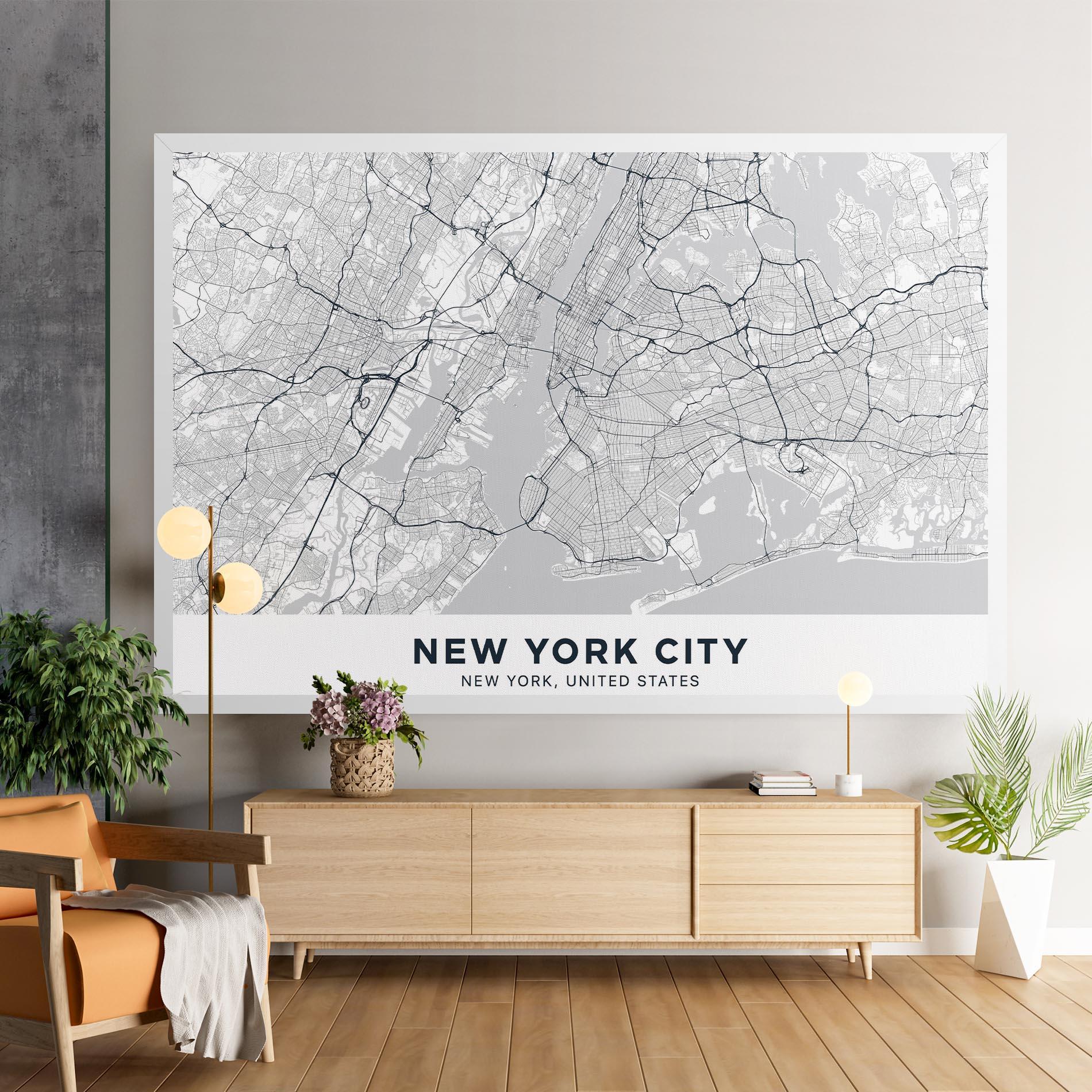 Картина на платно New York Map mockup 9