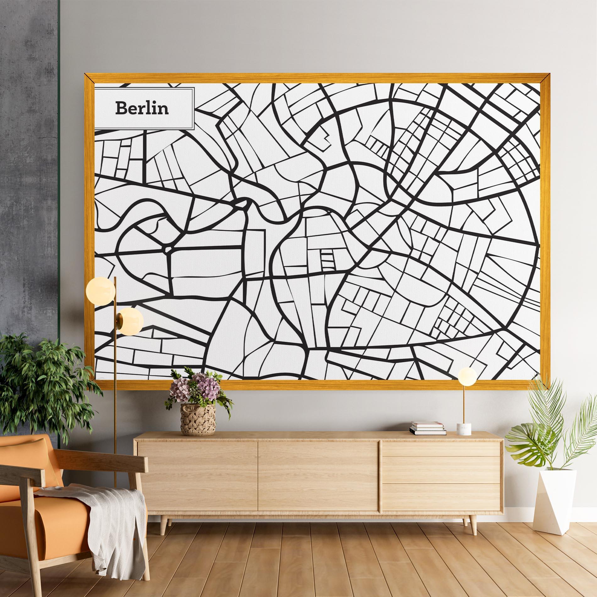 Картина на платно Berlin Map mockup 9