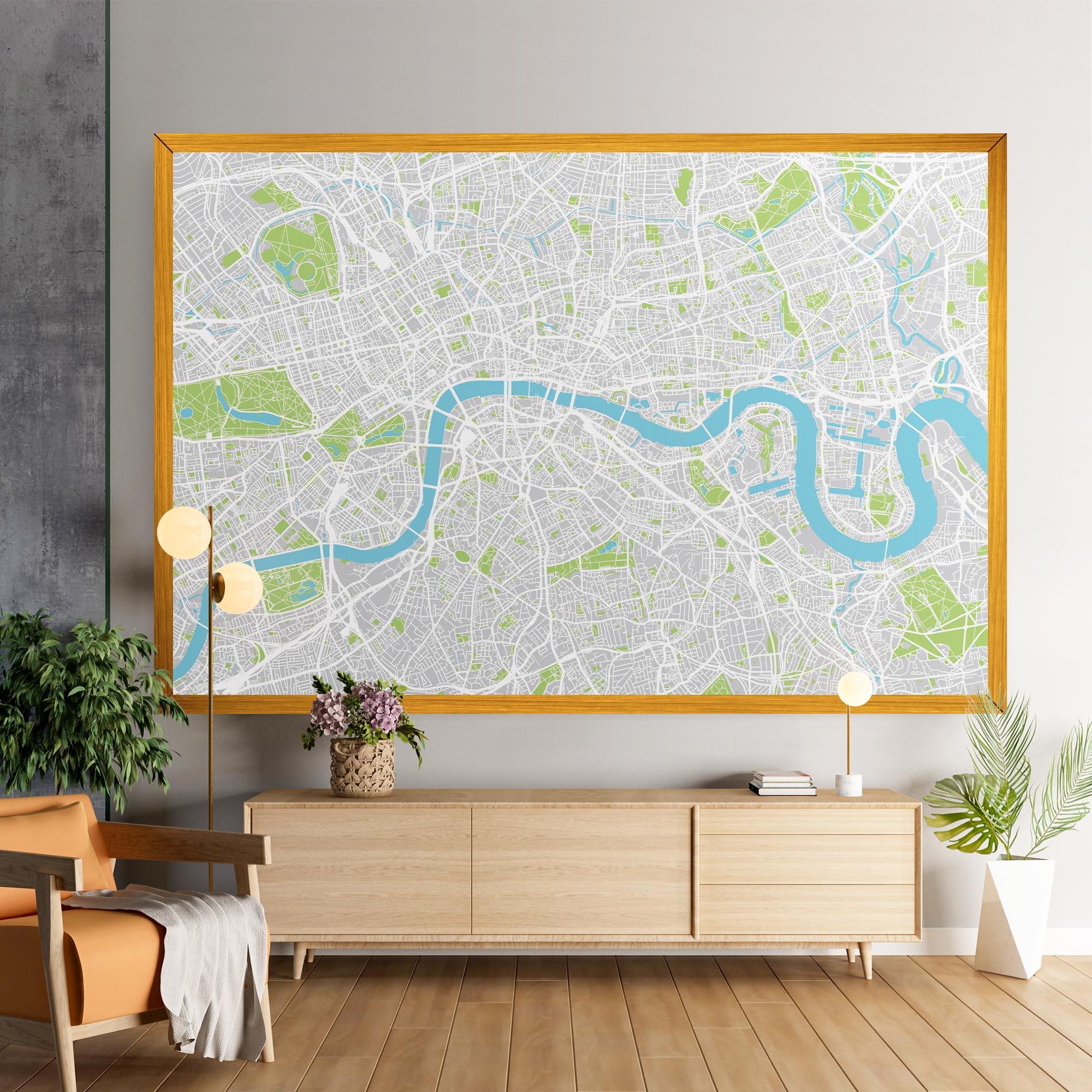 Картина на платно City Color Map mockup 9