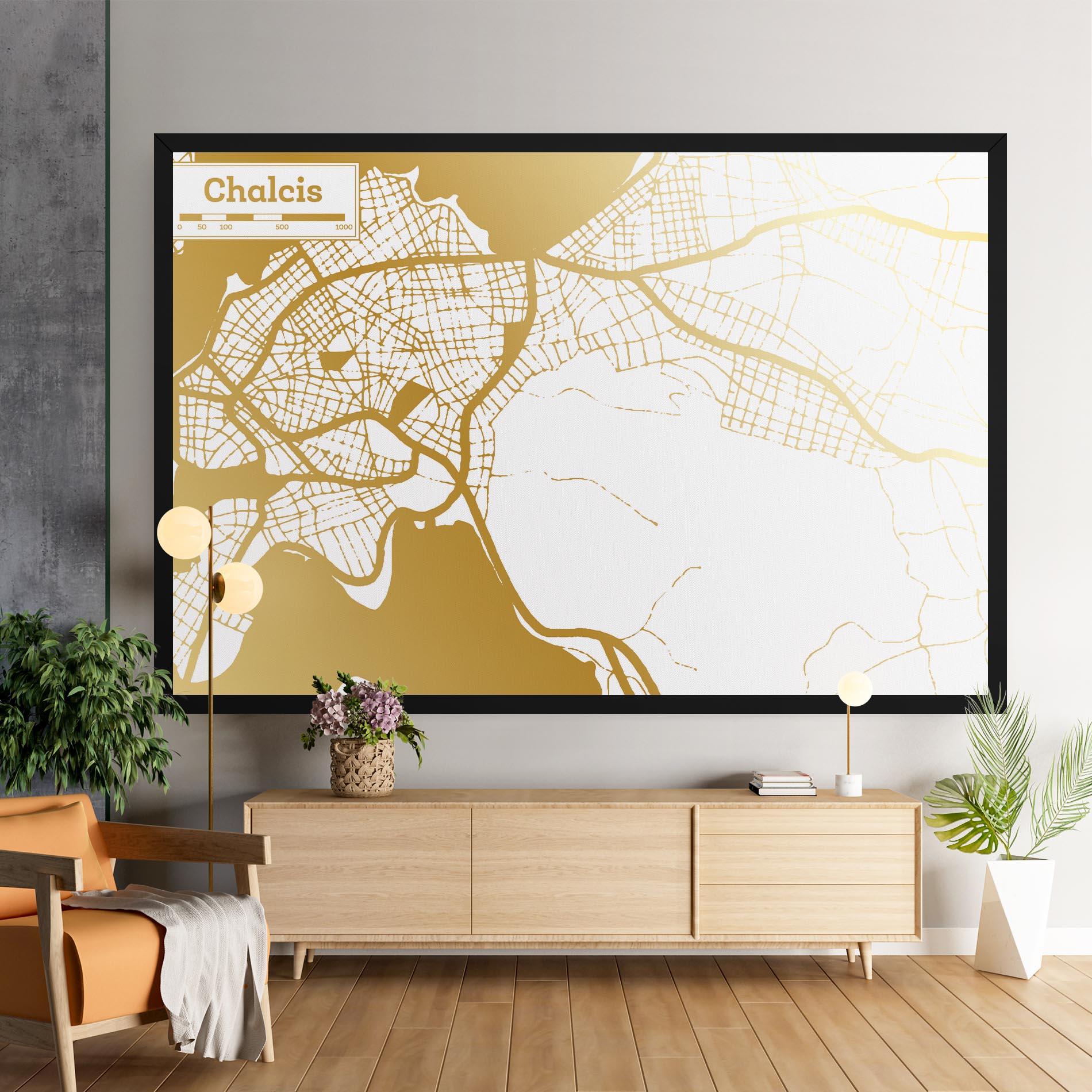 Картина на платно Chalcis Gold Map mockup 9