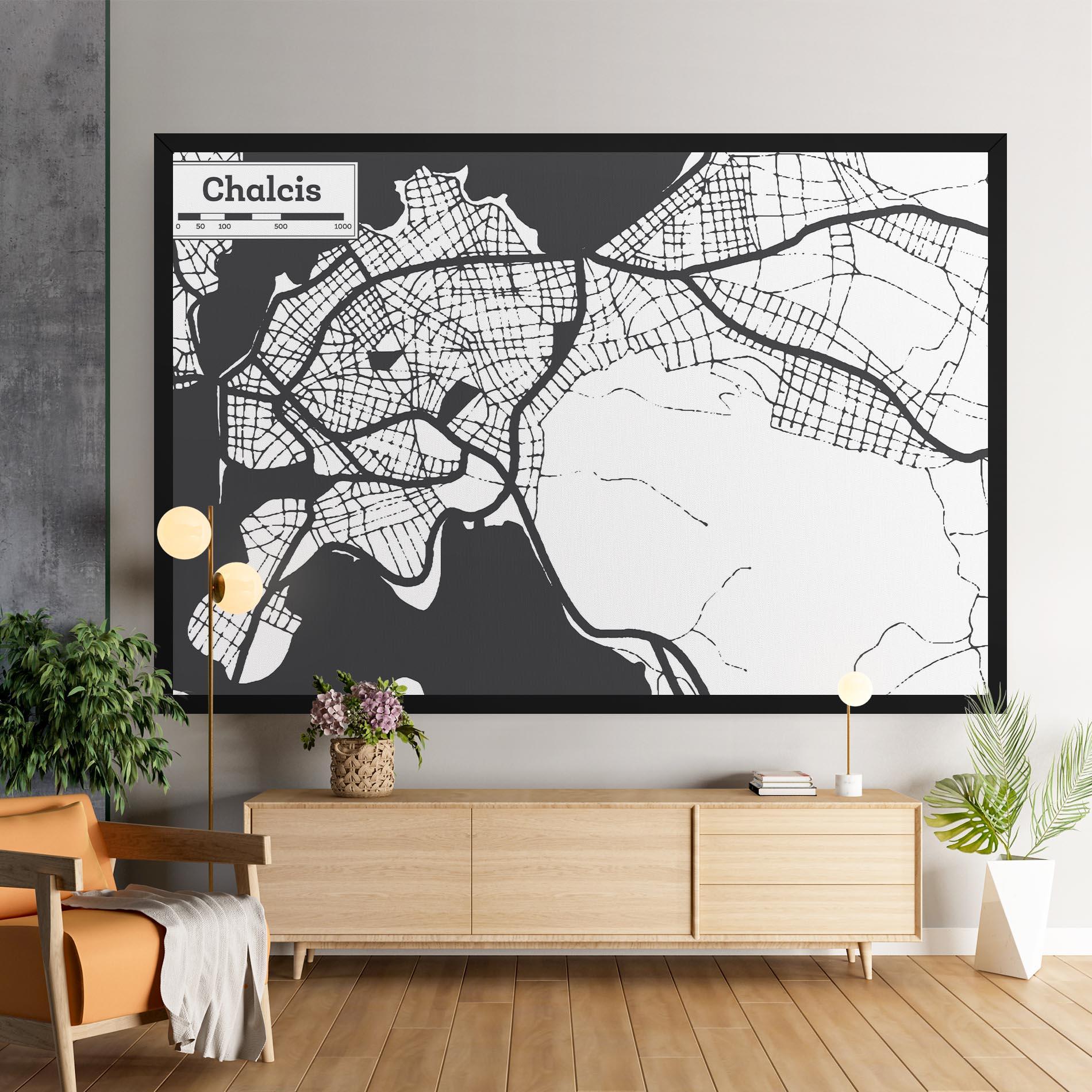 Картина на платно Chalcis Map mockup 9
