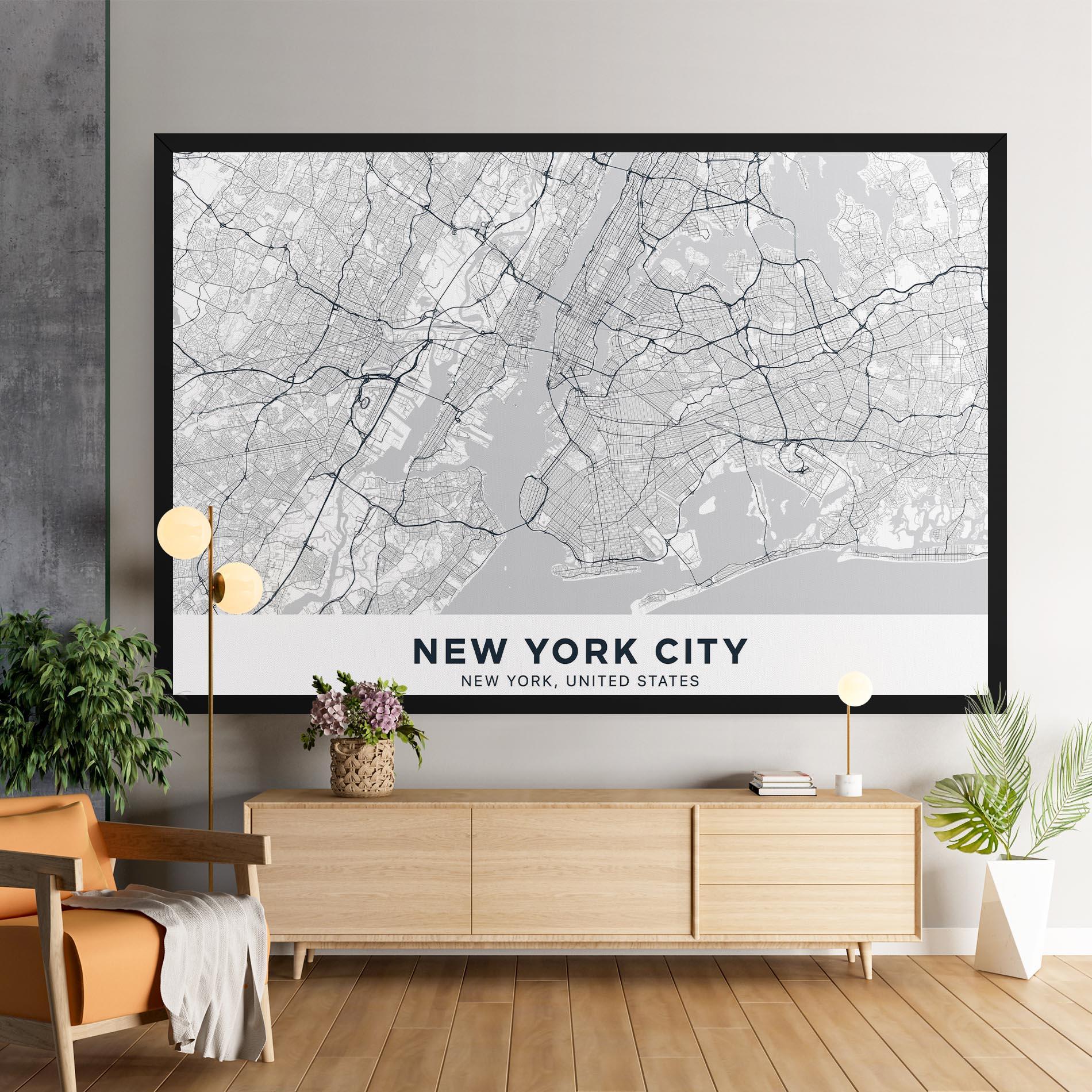 Картина на платно New York Map mockup 9