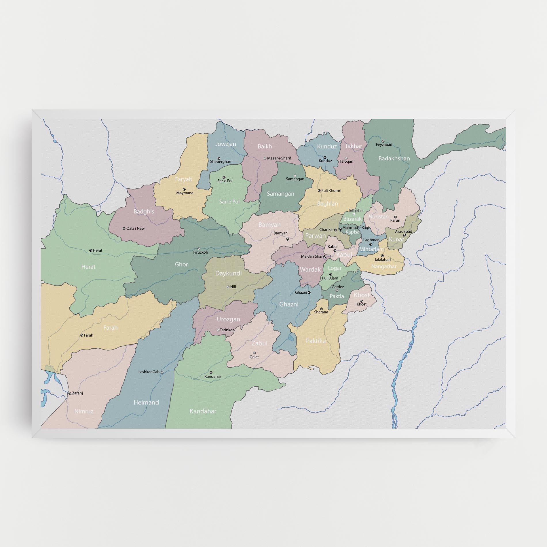 Картина на платно Afghanistan Map mockup 0