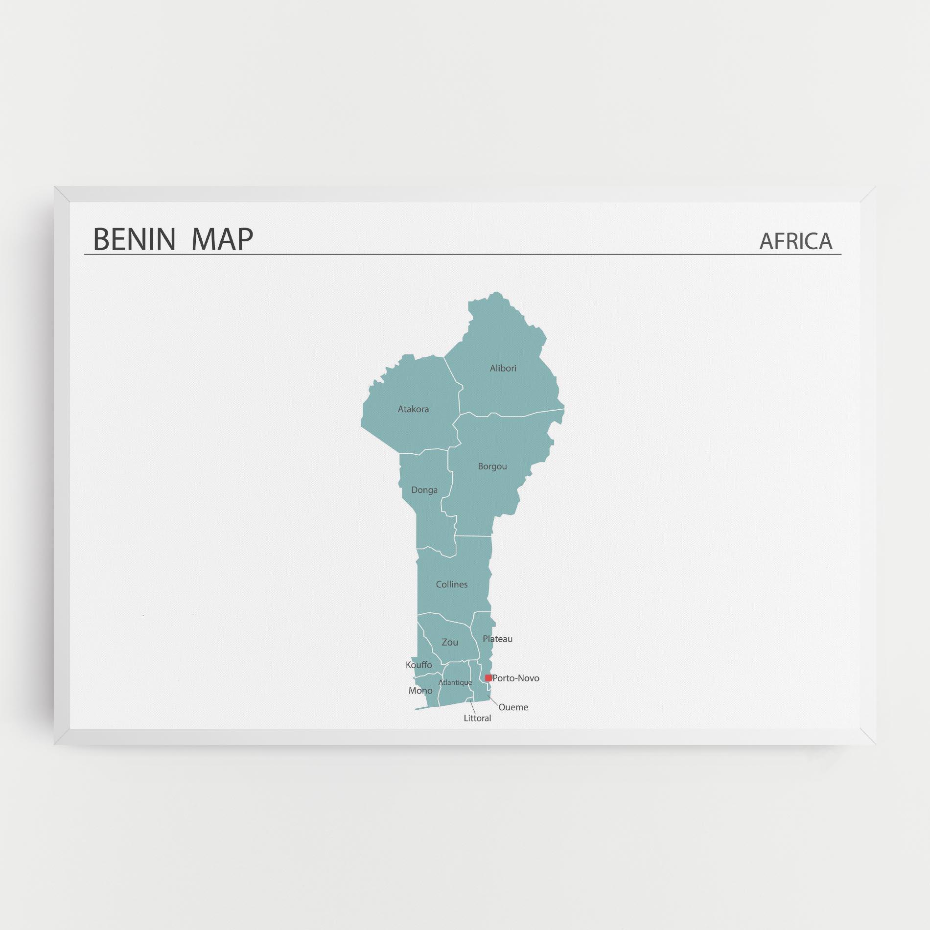 Картина на платно Benin Map mockup 0
