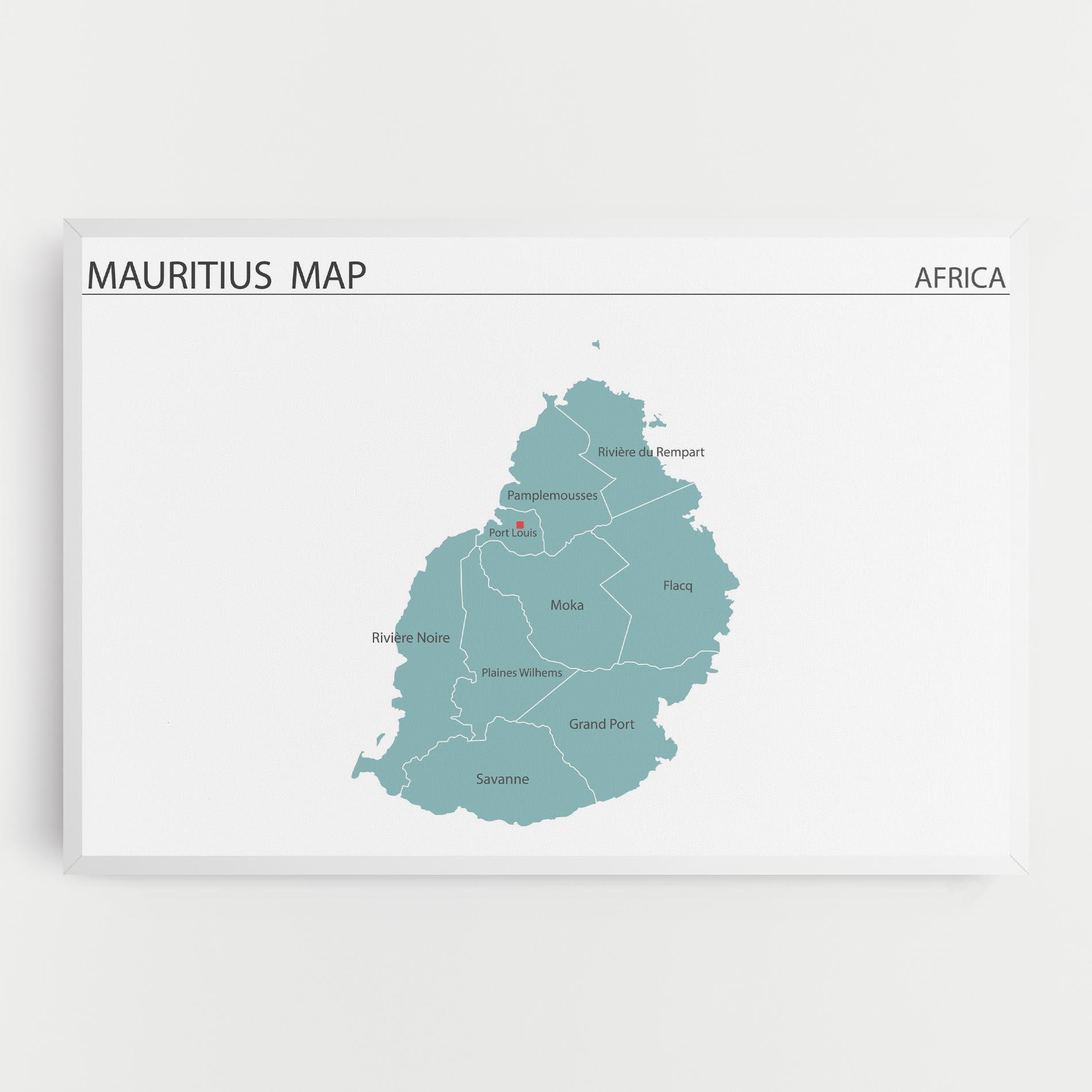 Картина на платно Mauritius Map mockup 0