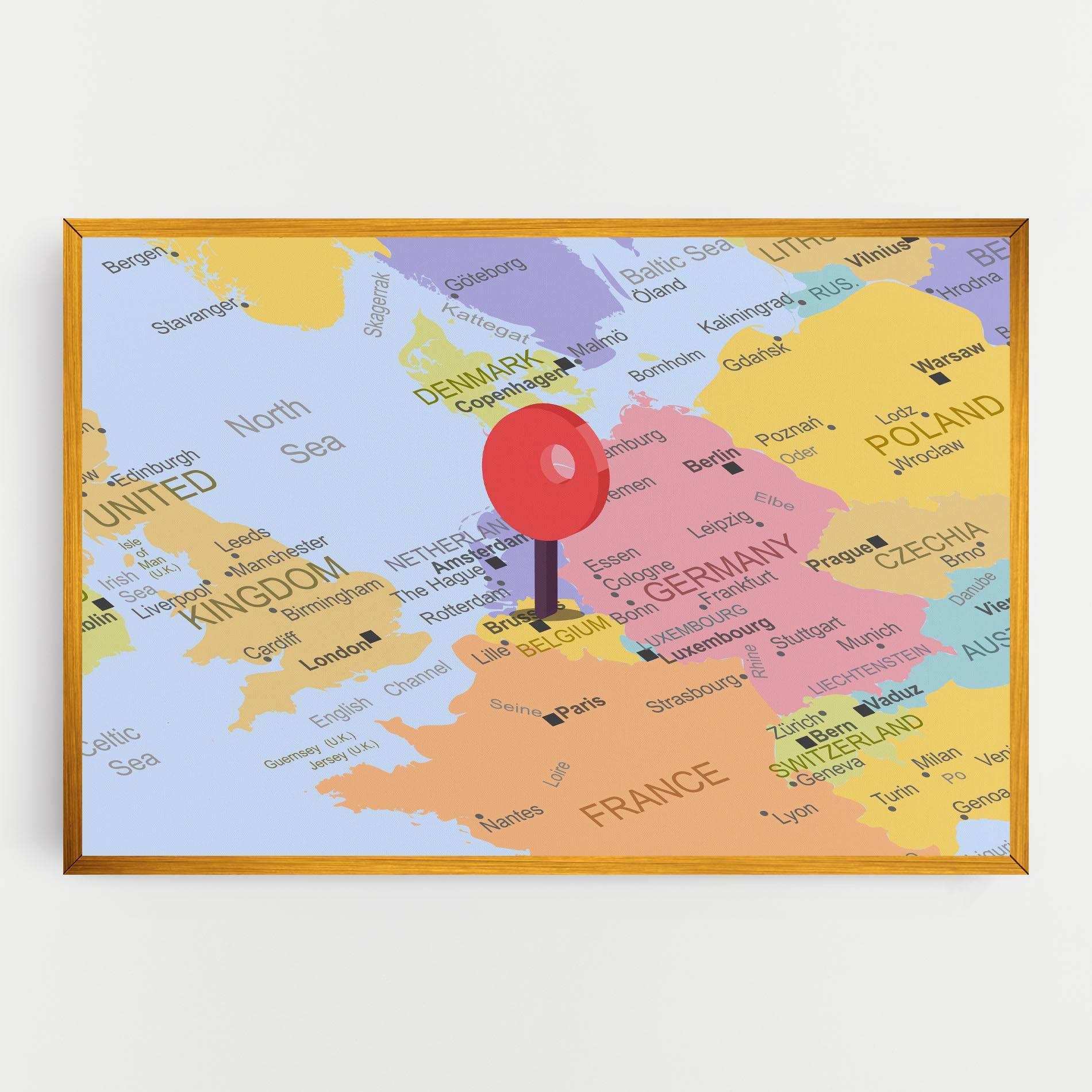 Картина на платно Belgium Close Up mockup 0