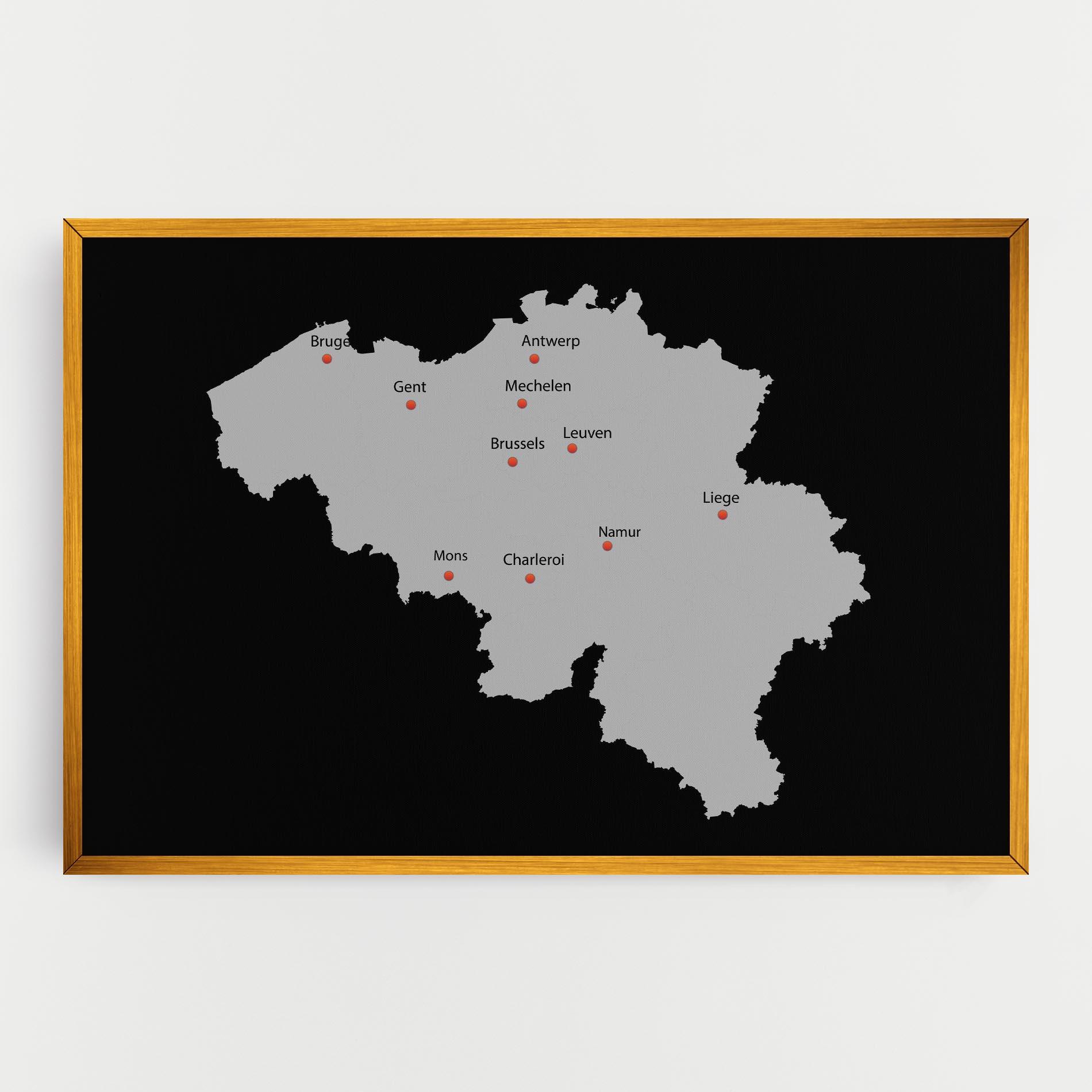 Картина на платно Belgium Map mockup 0