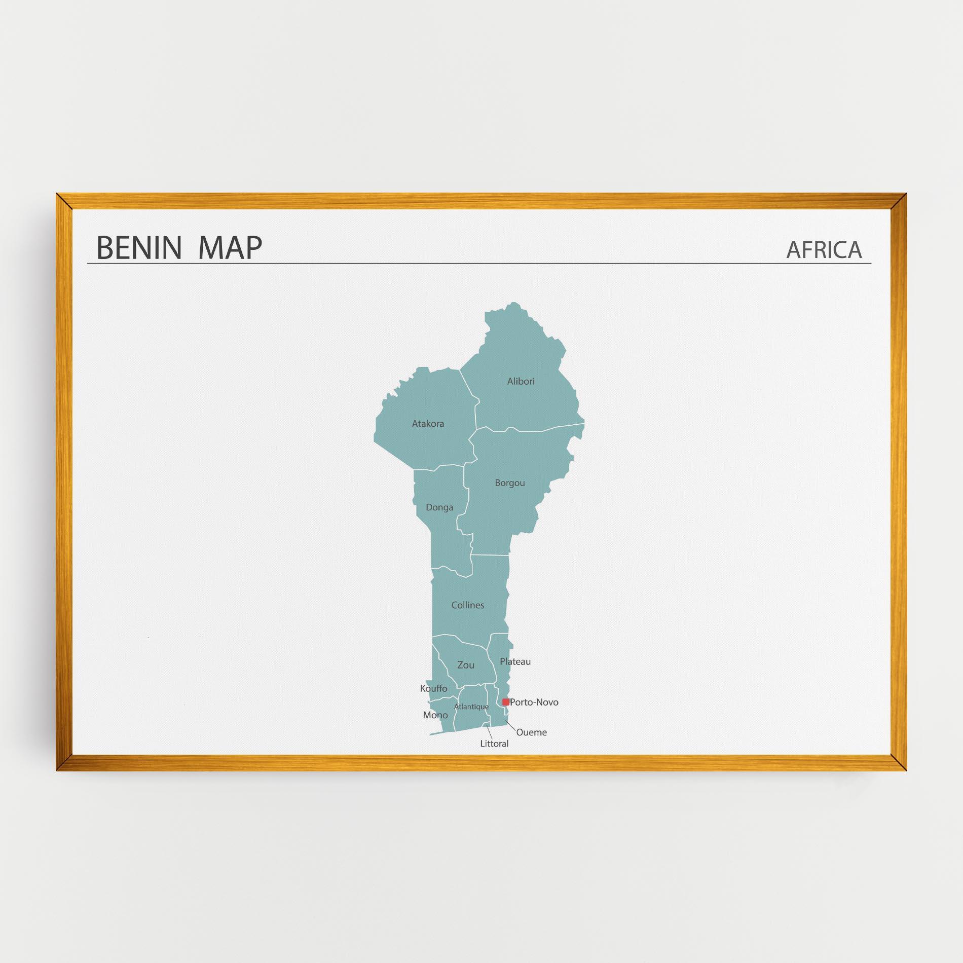 Картина на платно Benin Map mockup 0