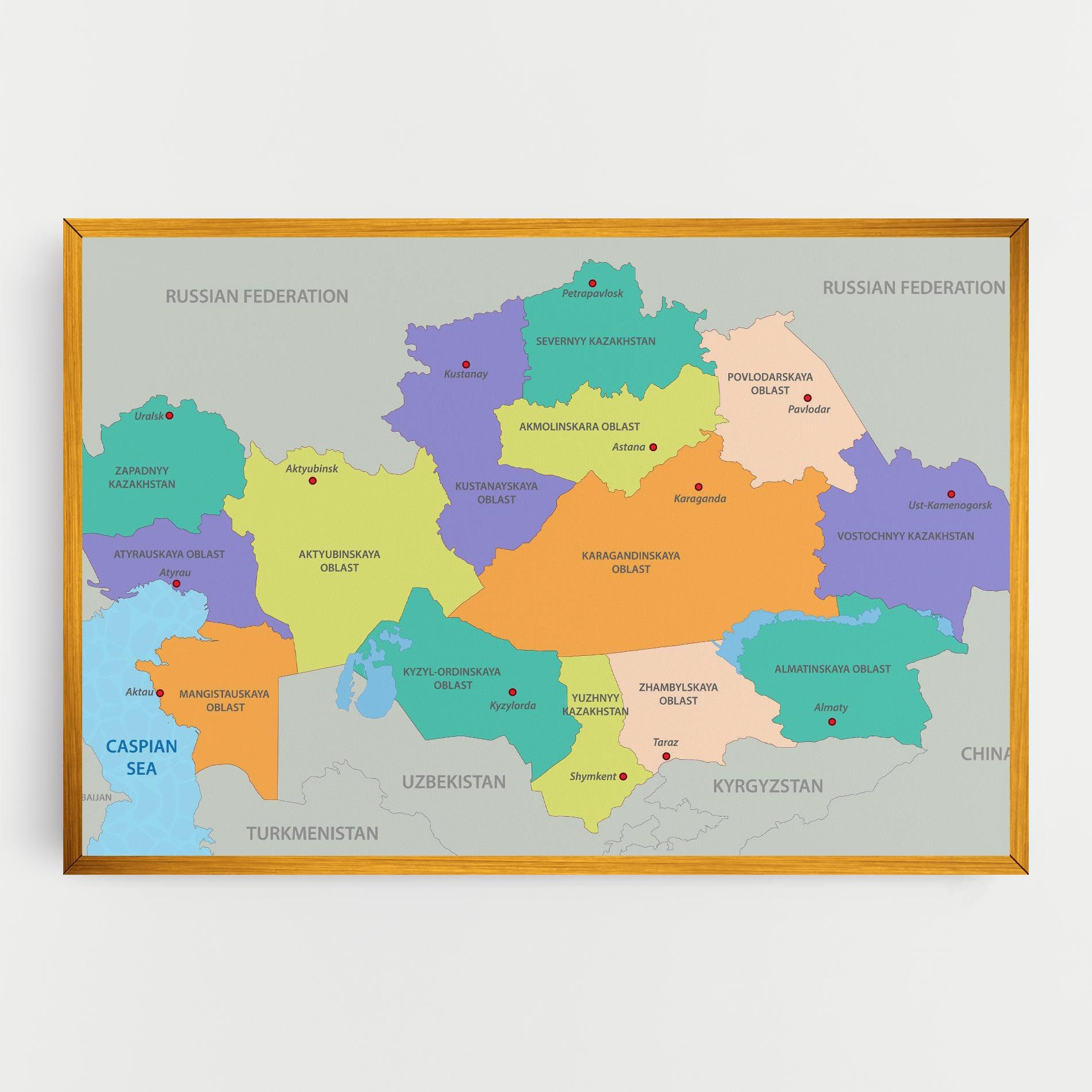 Kazakhstan Color Map mockup 0