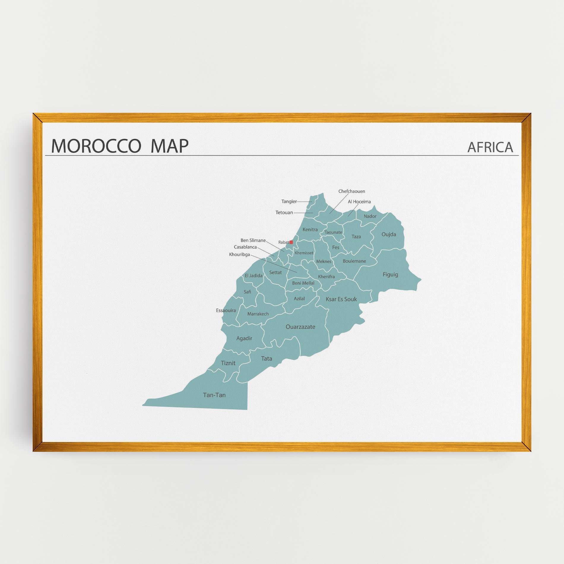 Картина на платно Morocco Map mockup 0