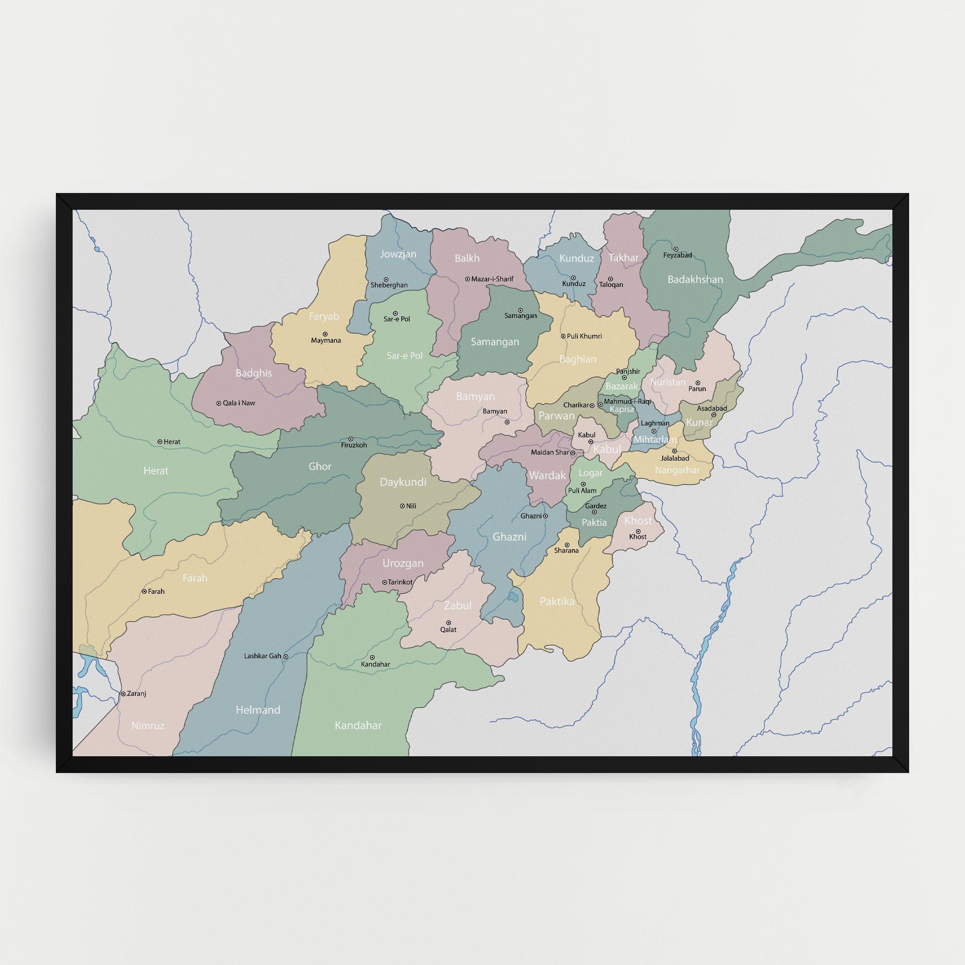 Картина на платно Afghanistan Map mockup 0
