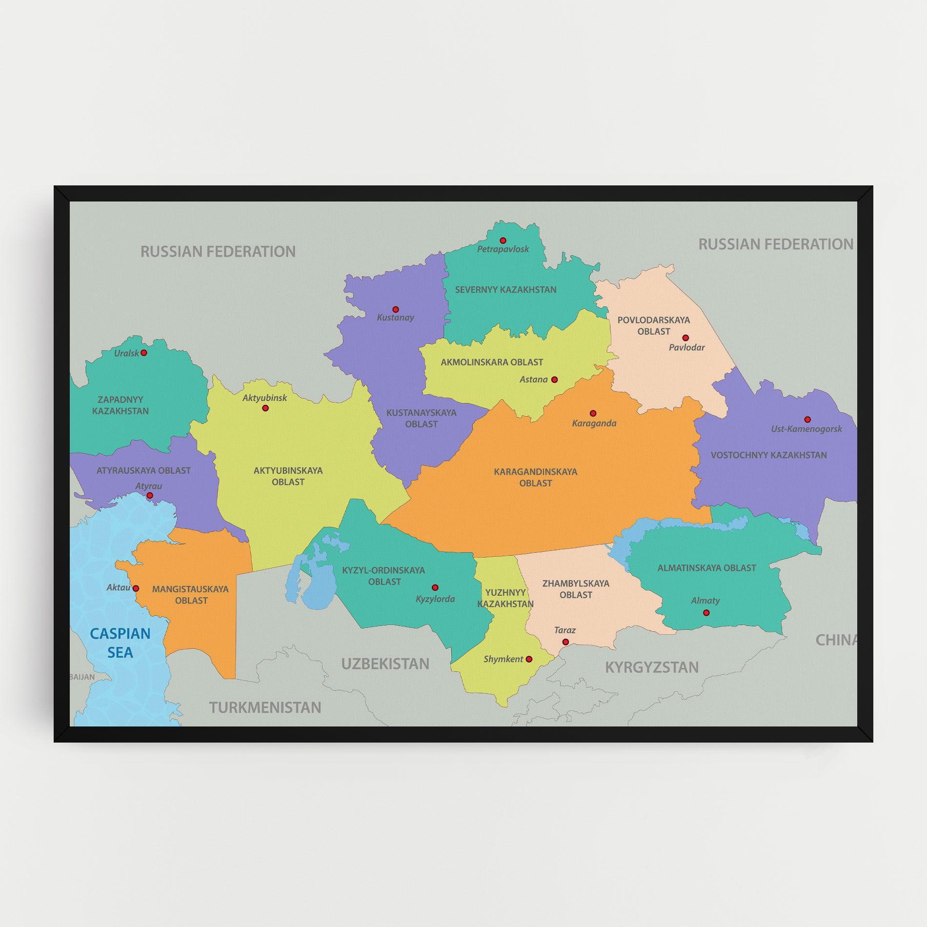 Kazakhstan Color Map mockup 0