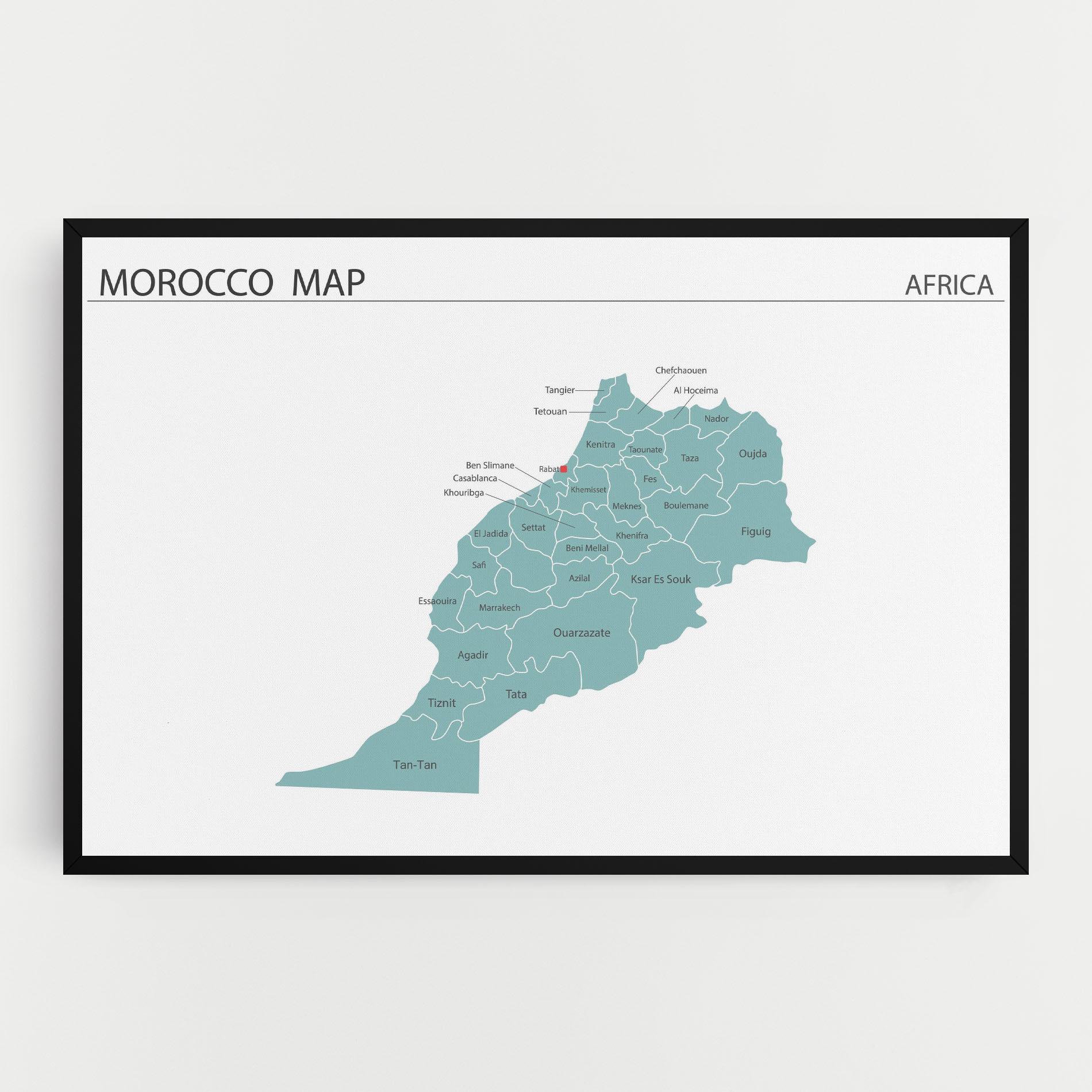 Картина на платно Morocco Map mockup 0