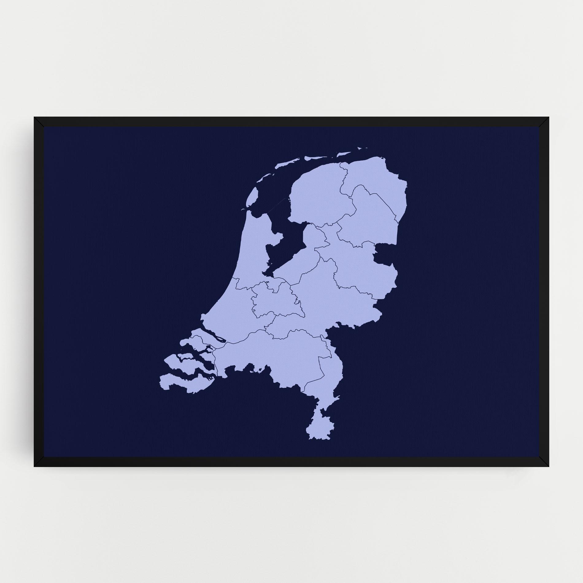 Картина на платно Netherlands Map mockup 0