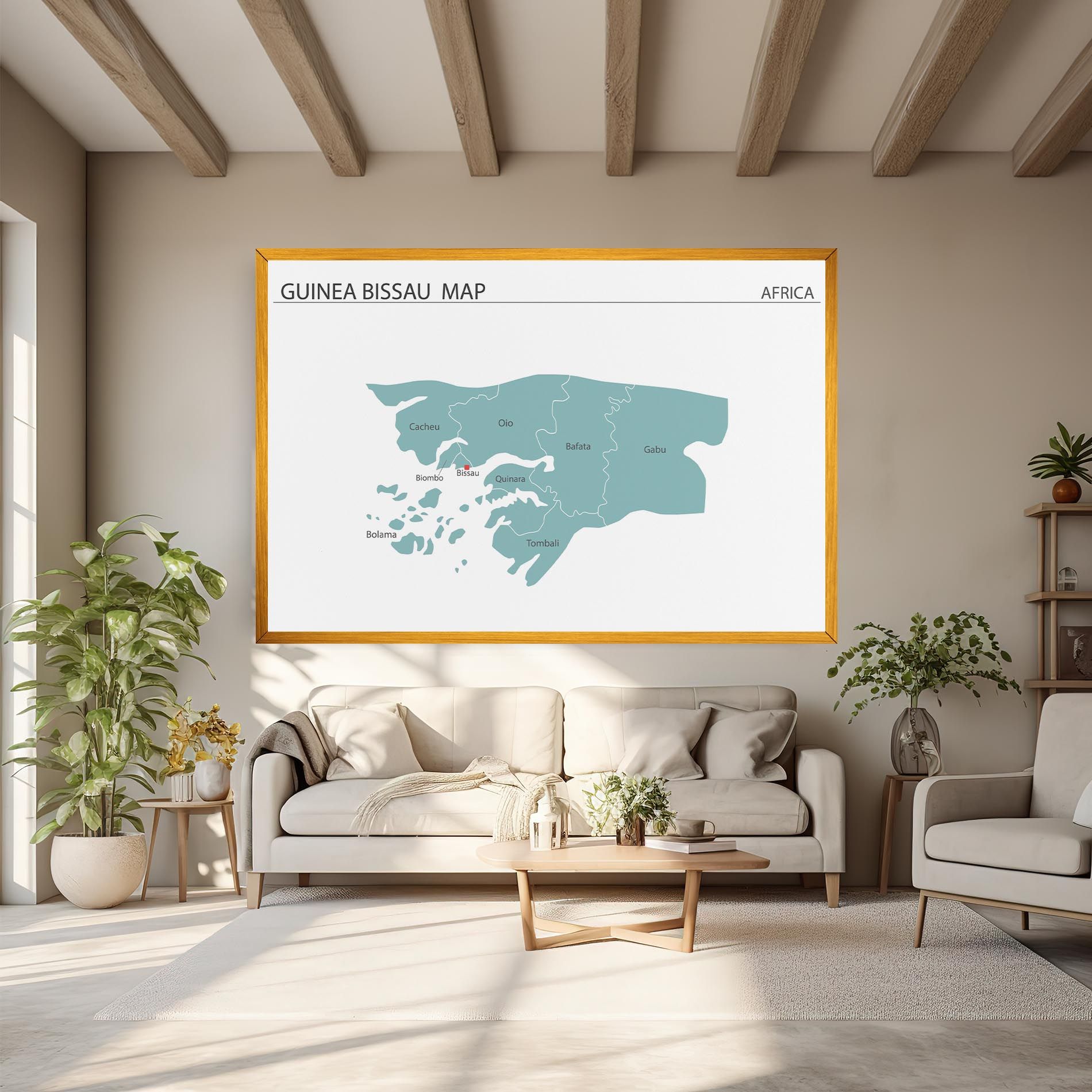 Guinea Bissau Map mockup 6