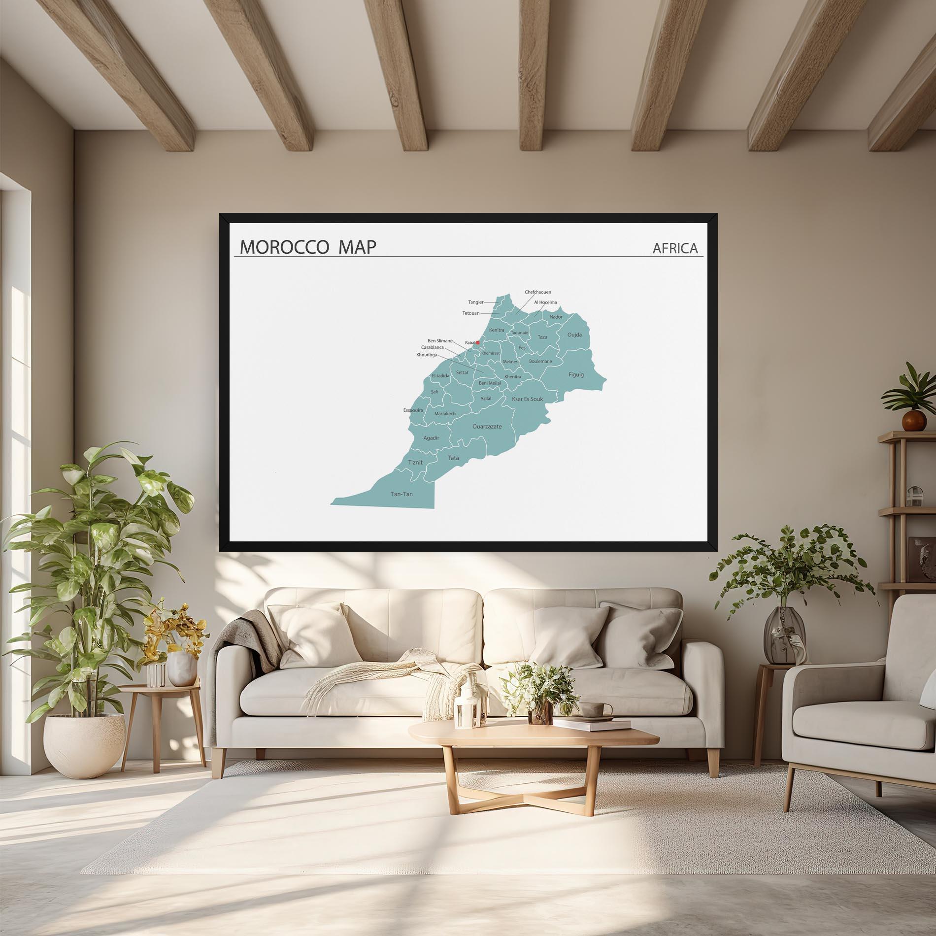 Картина на платно Morocco Map mockup 6
