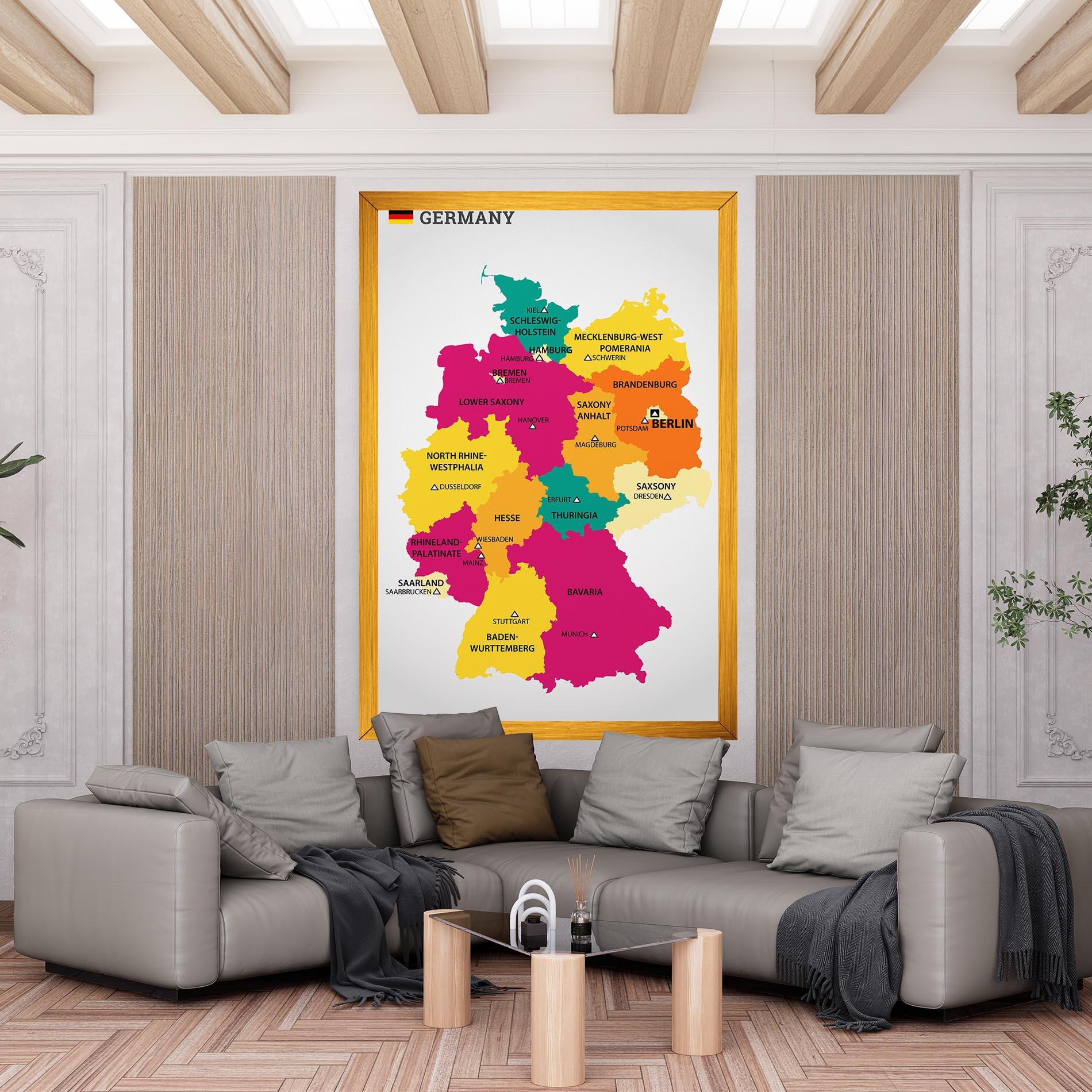 Картина на платно Germany Color Map mockup 6