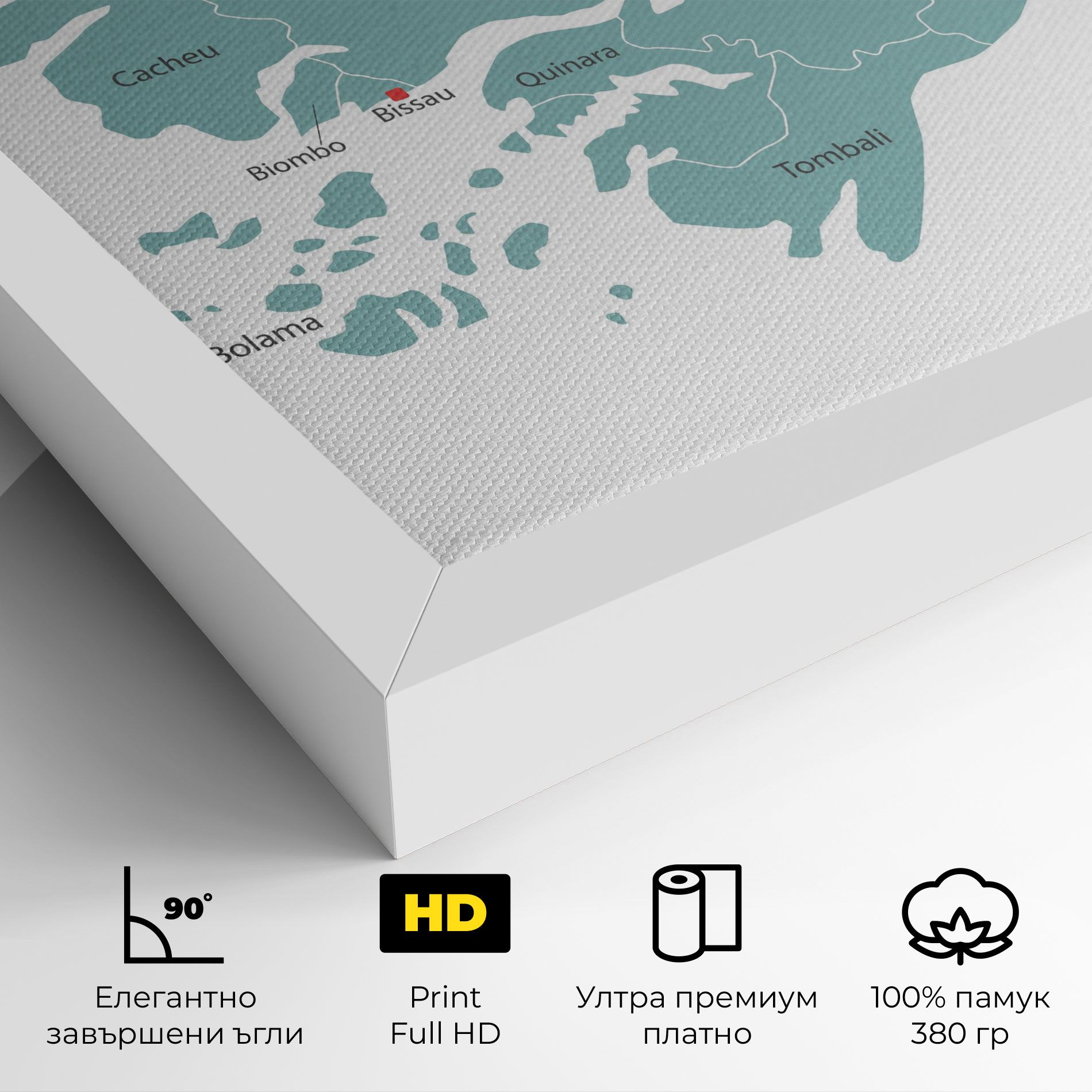 Guinea Bissau Map mockup 4