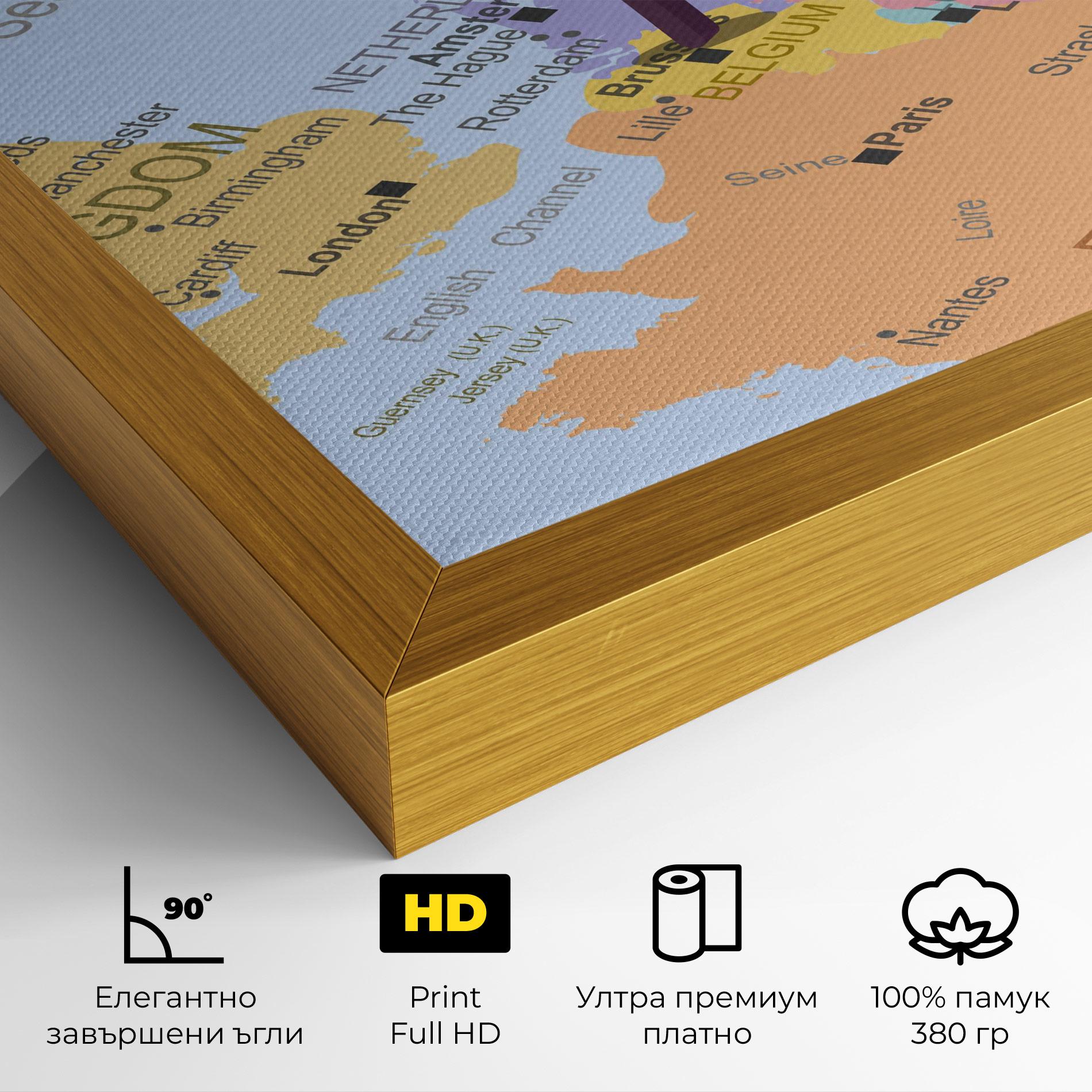 Картина на платно Belgium Close Up mockup 4