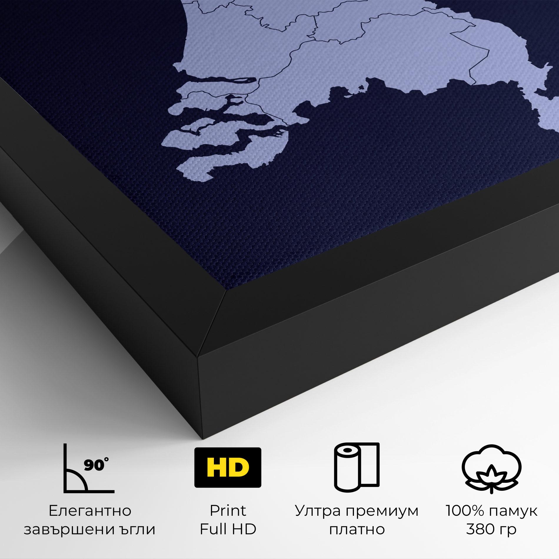 Картина на платно Netherlands Map mockup 4