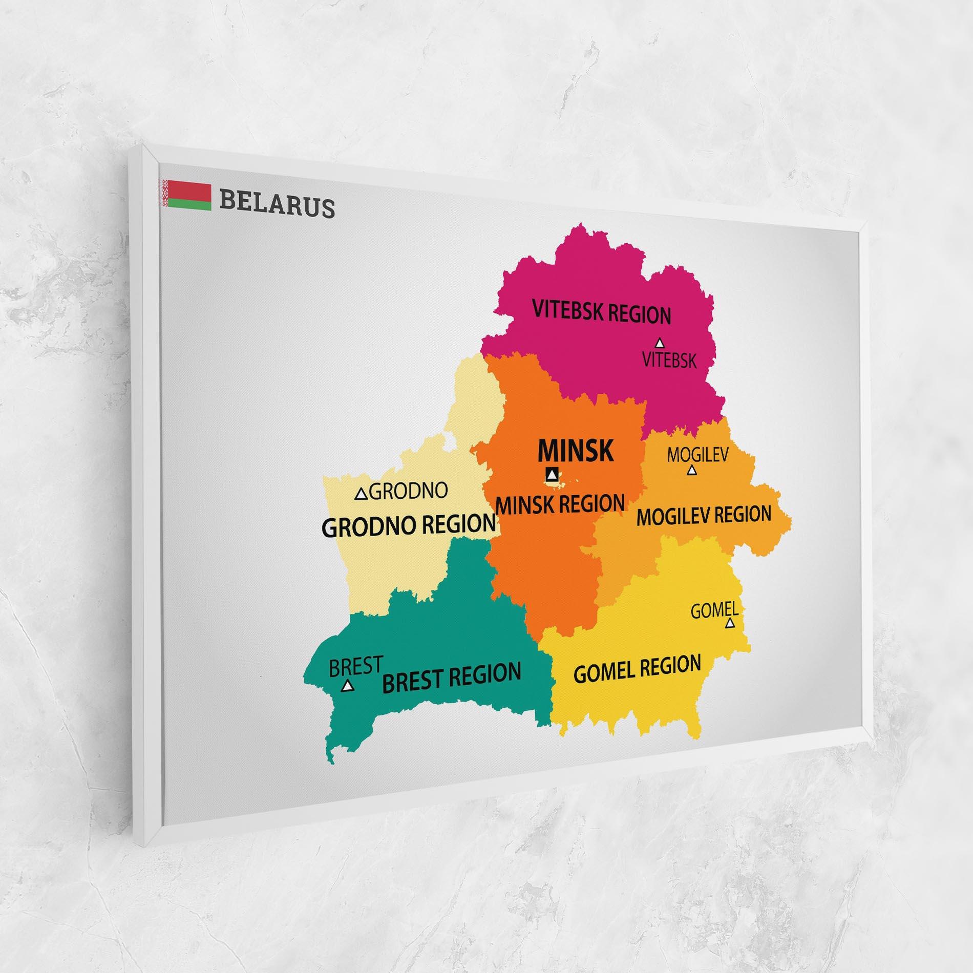 Картина на платно Belarus Color Map mockup 1