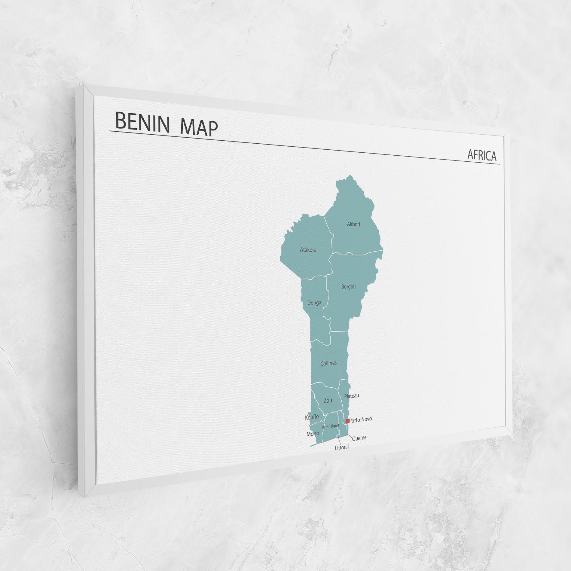 Картина на платно Benin Map mockup 1