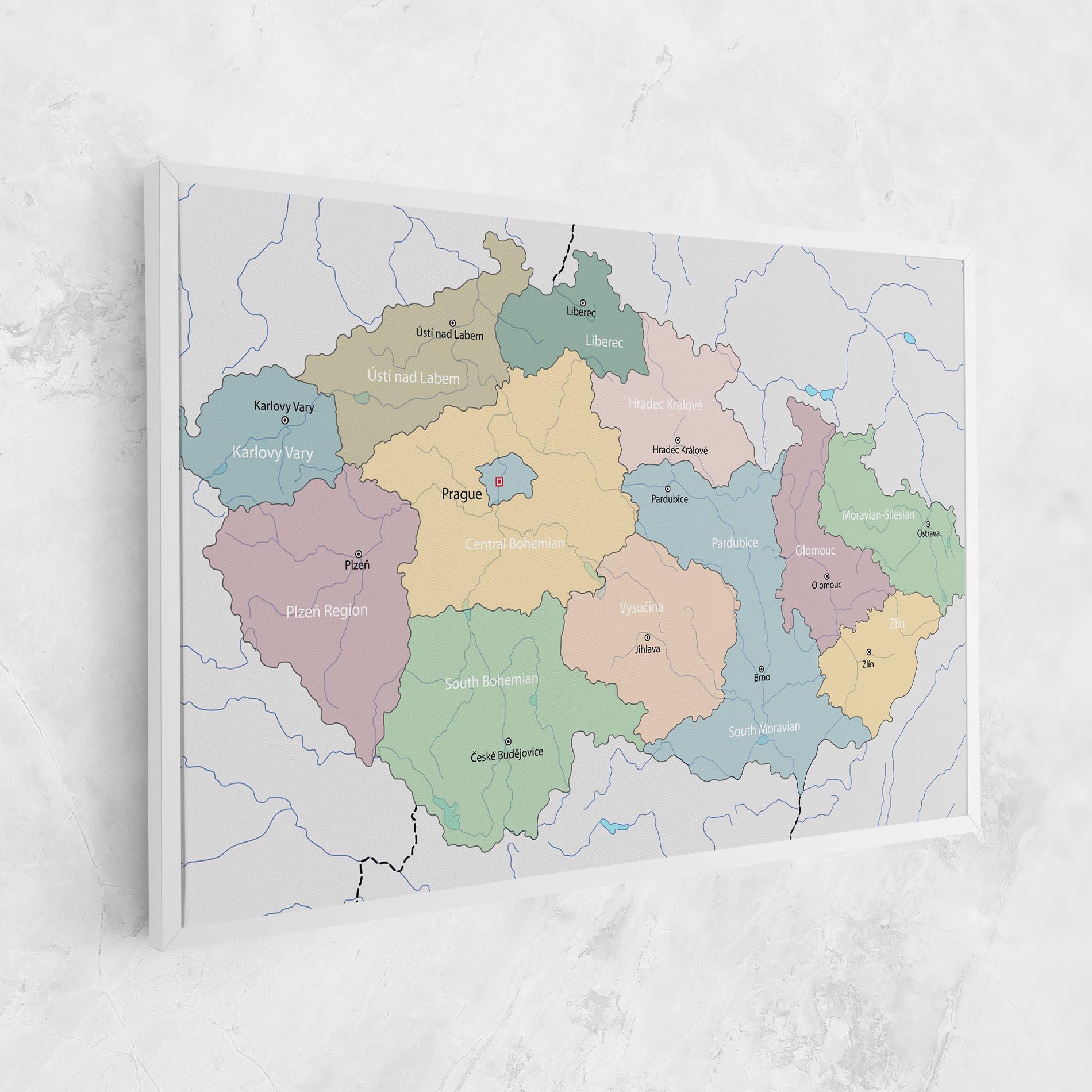 Картина на платно Czech Republic Map mockup 1