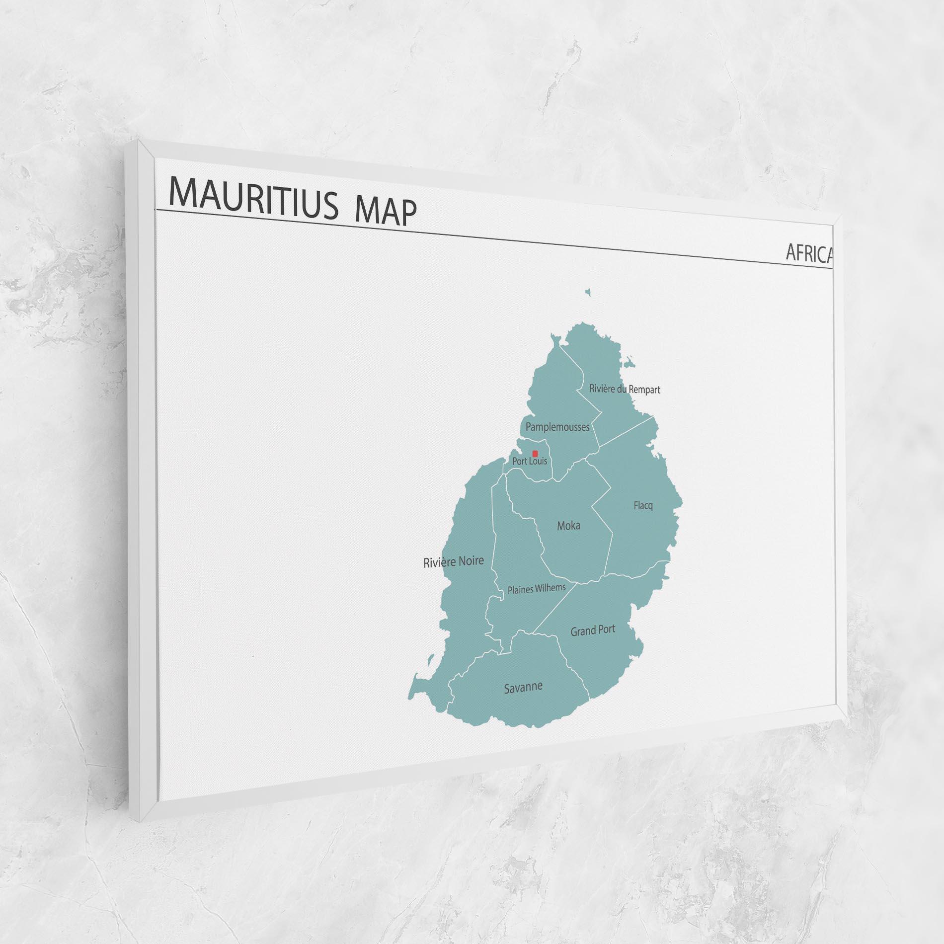 Картина на платно Mauritius Map mockup 1