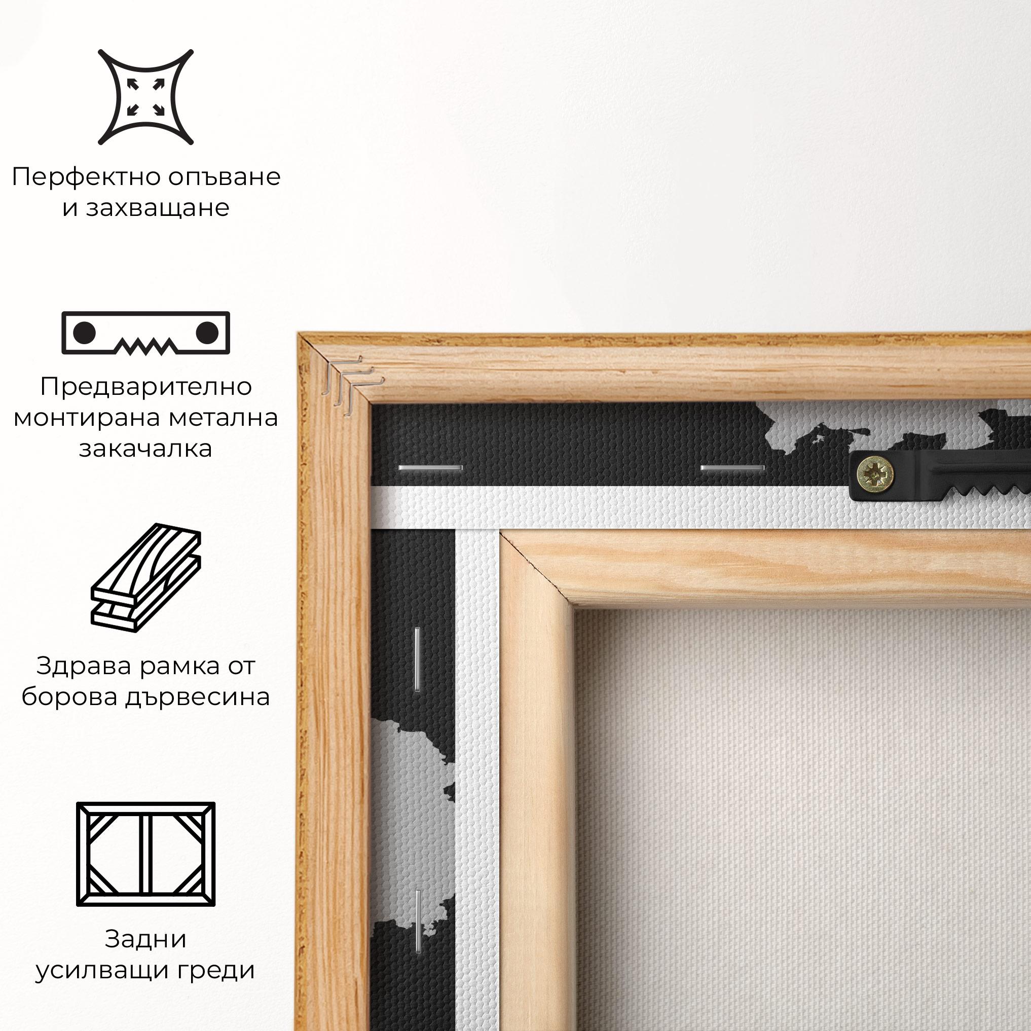 Картина на платно Belgium Map mockup 5