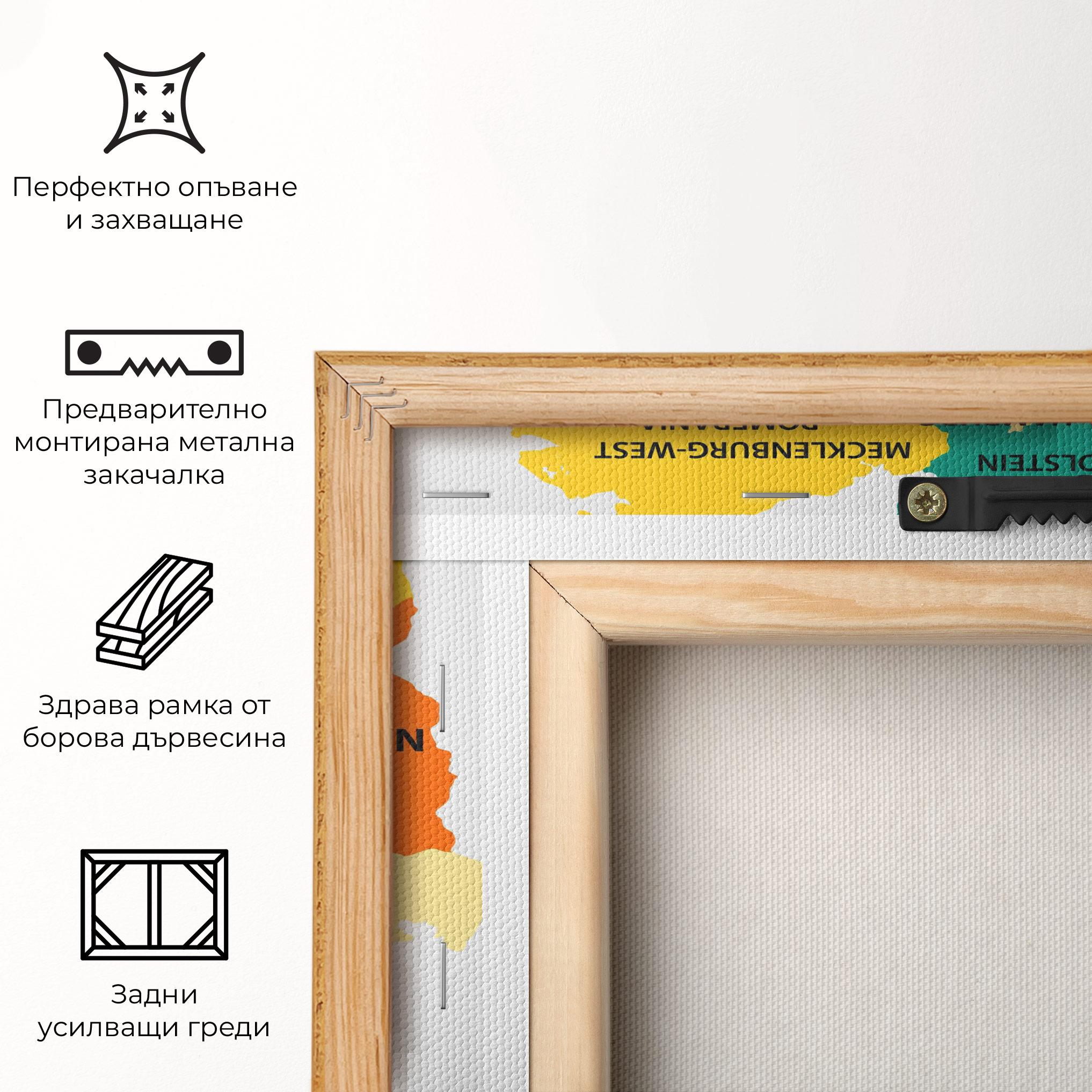 Картина на платно Germany Color Map mockup 5