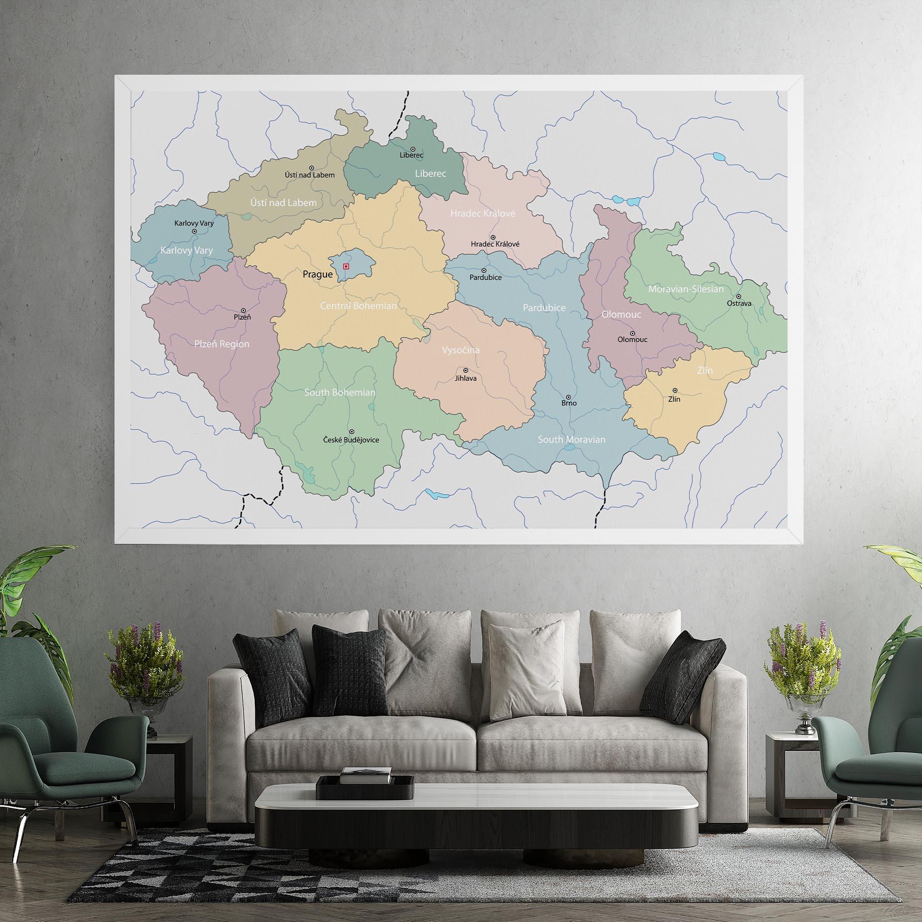 Картина на платно Czech Republic Map mockup 7