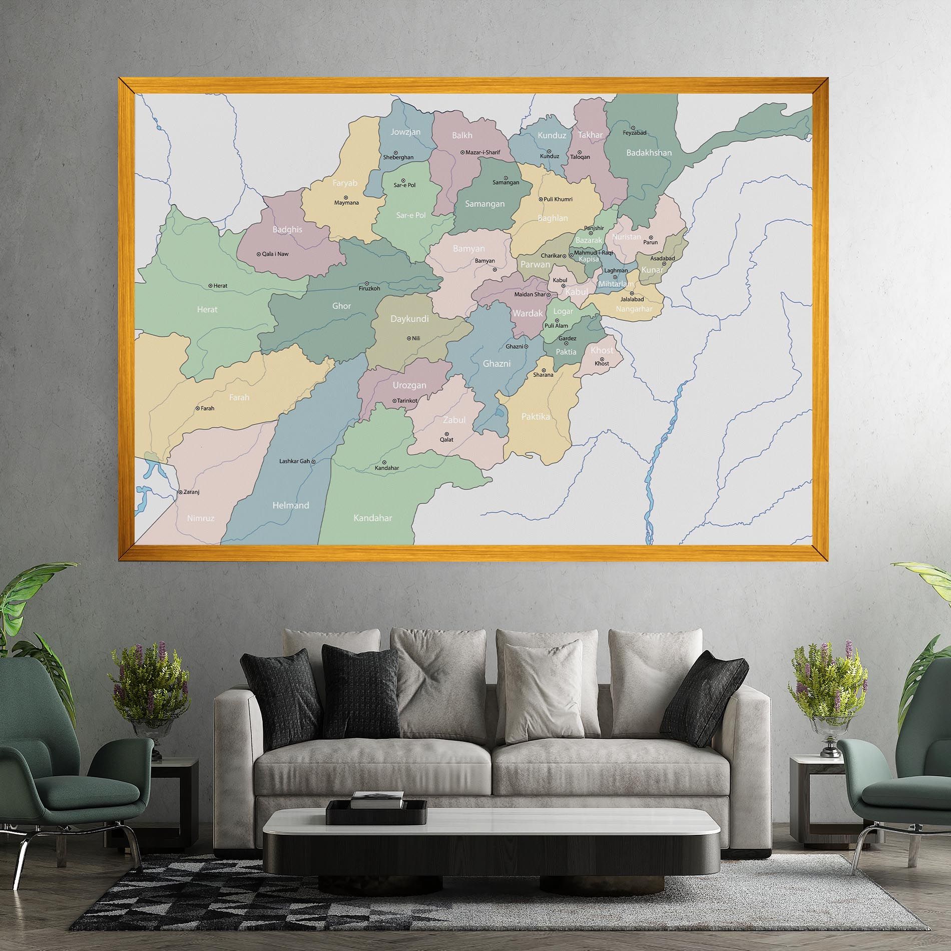 Afghanistan Map mockup 7