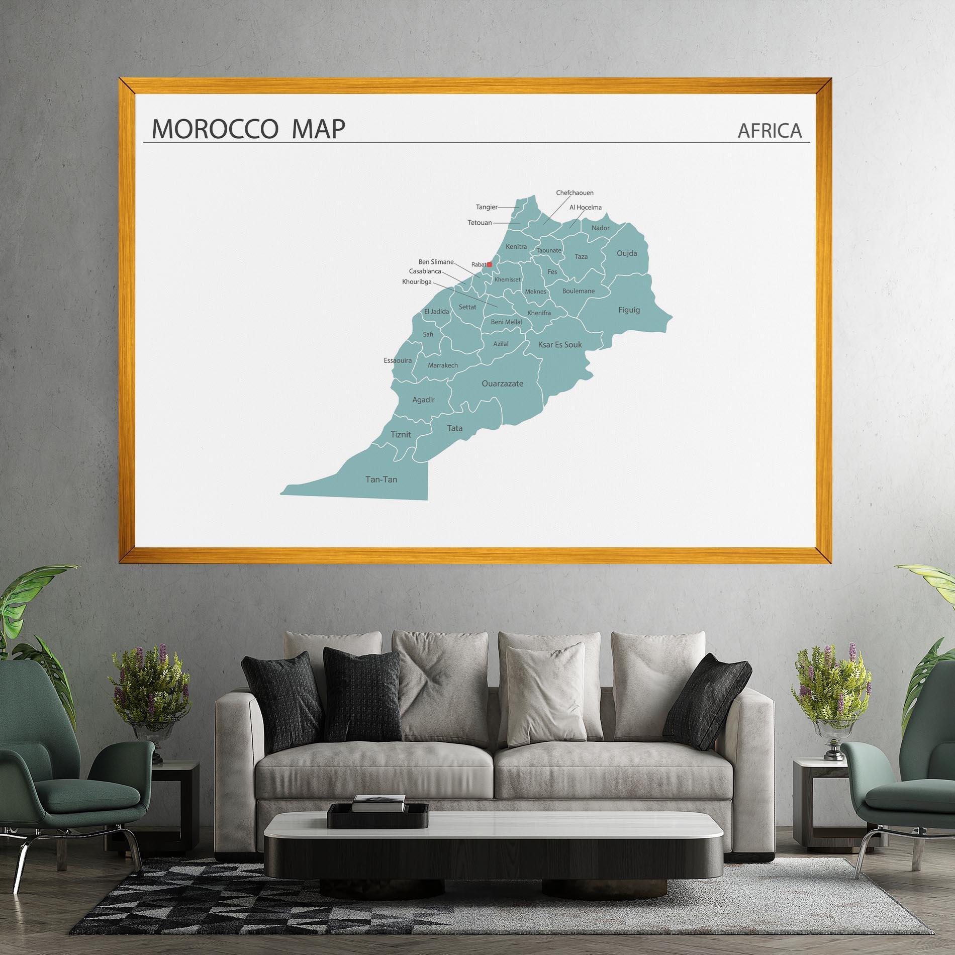 Картина на платно Morocco Map mockup 7